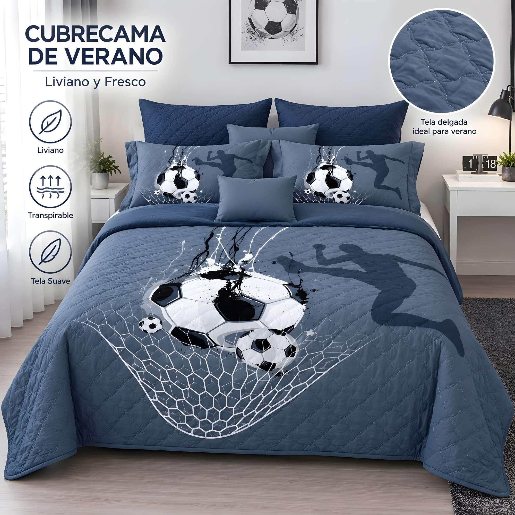 CUBRECAMA PREMIUM DE VERANO CON DISEÑO 1,5P B21-1
