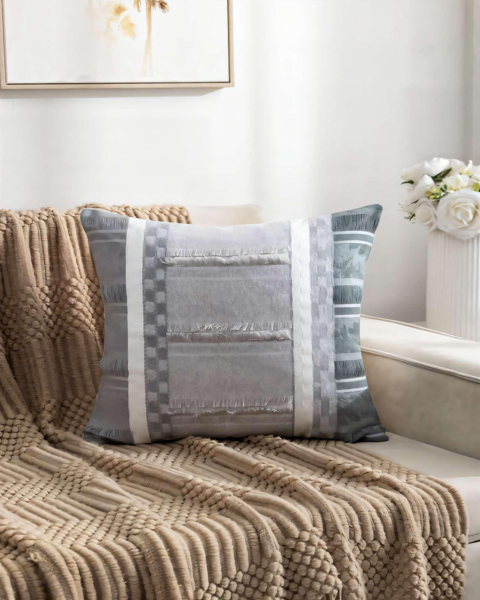 SET DE 2 FUNDAS DE COJIN 45CMX45CM  EMPALME ROMBO 1-3