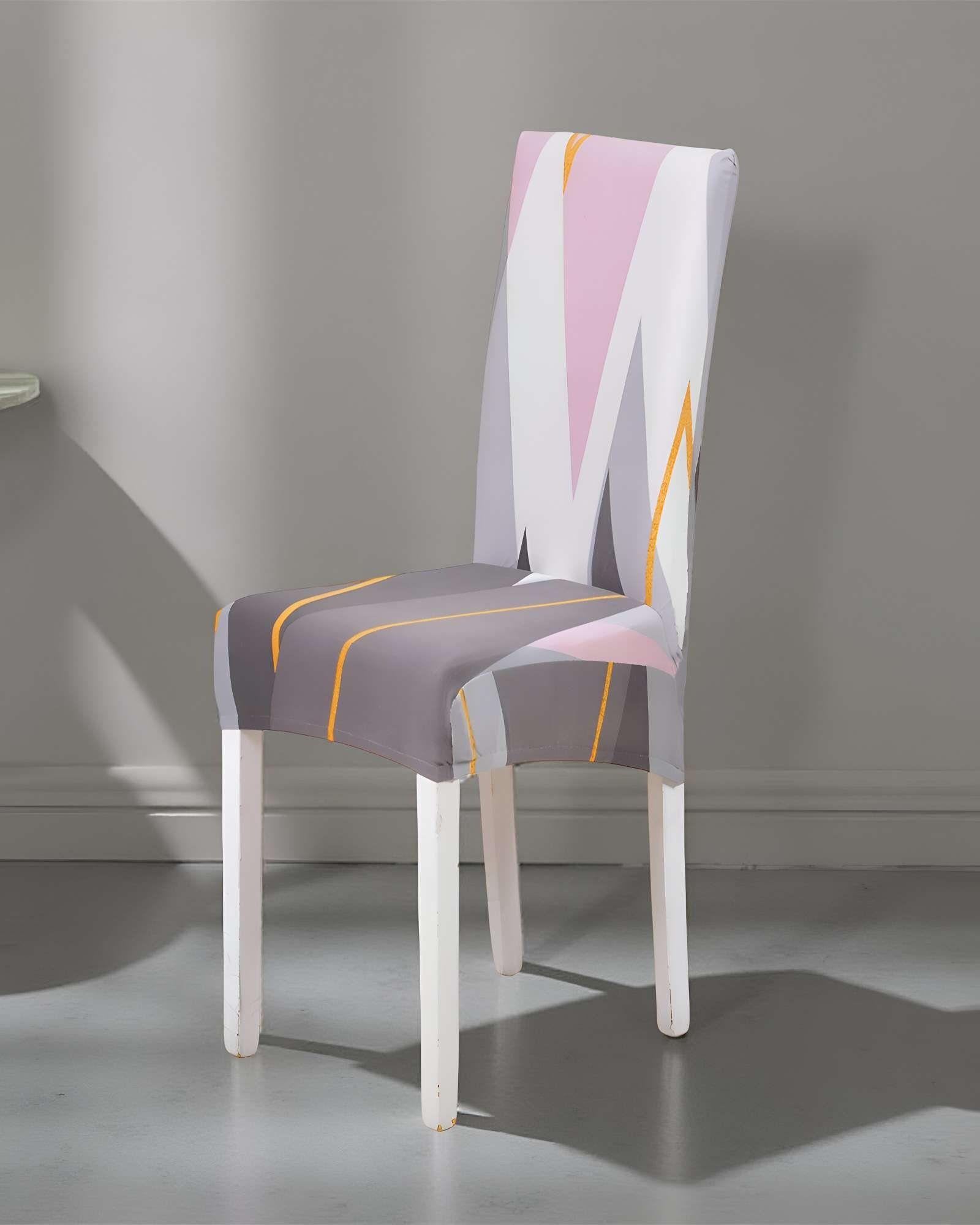 SET DE 6 FUNDAS DE SILLA ELASTICADAS CON DISEÑO ESTAMPADO F24-3