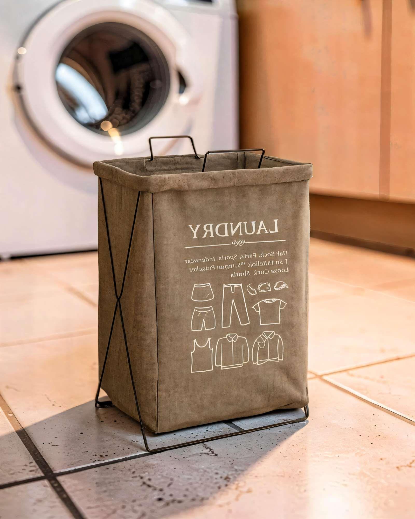 JUEGO  DE CESTAS DE ROPA 36CMX59CM COLOR MARRON-3
