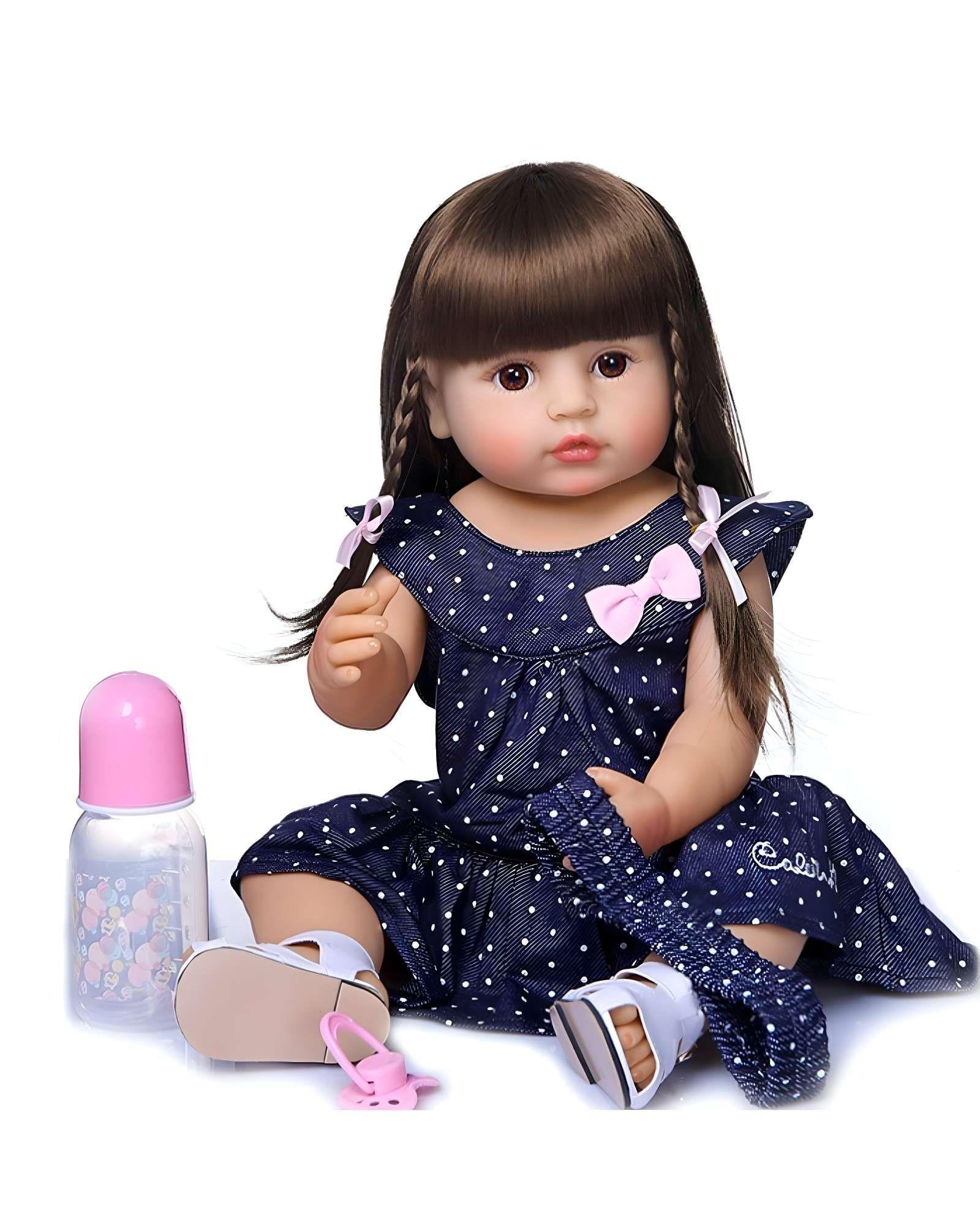 Muñeca infantil bebé realista silicona azul -1