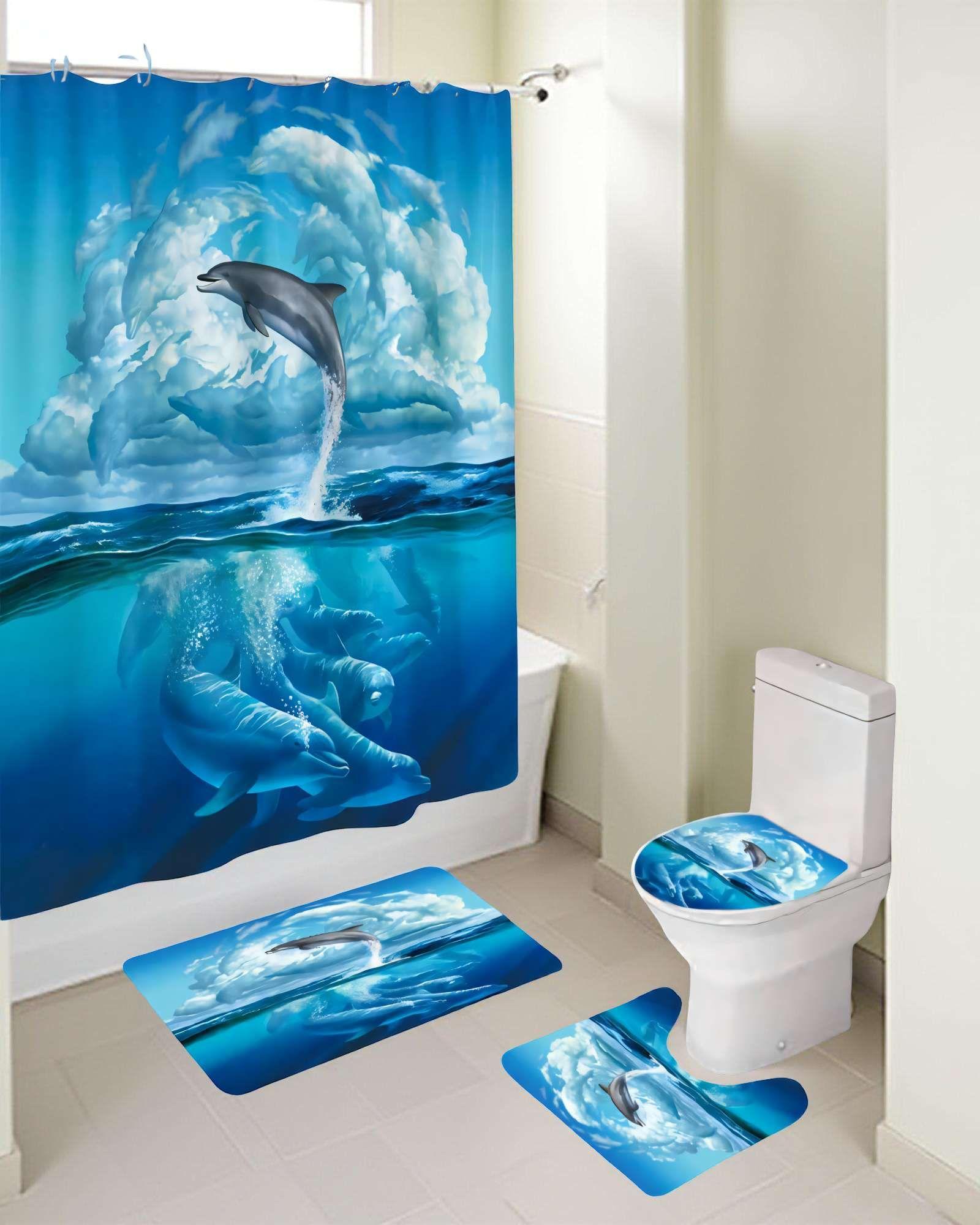 PACK DE 4 PIEZAS PARA BAÑO CON ESTAMPADO 1-3