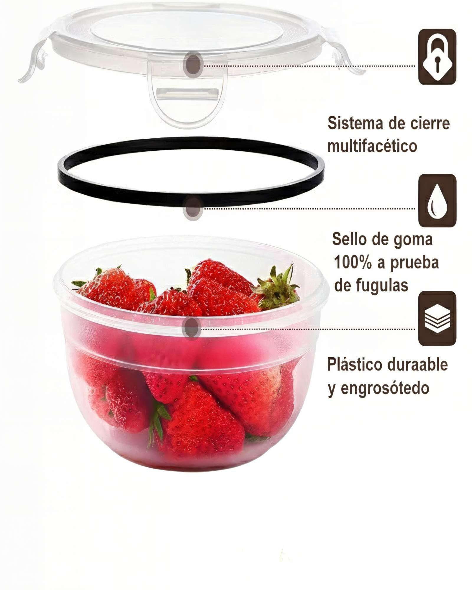 SET DE 20 RECIPIENTES HERMETICOS PARA ALMACENAR 100% LIBRE DE FUGAS -2