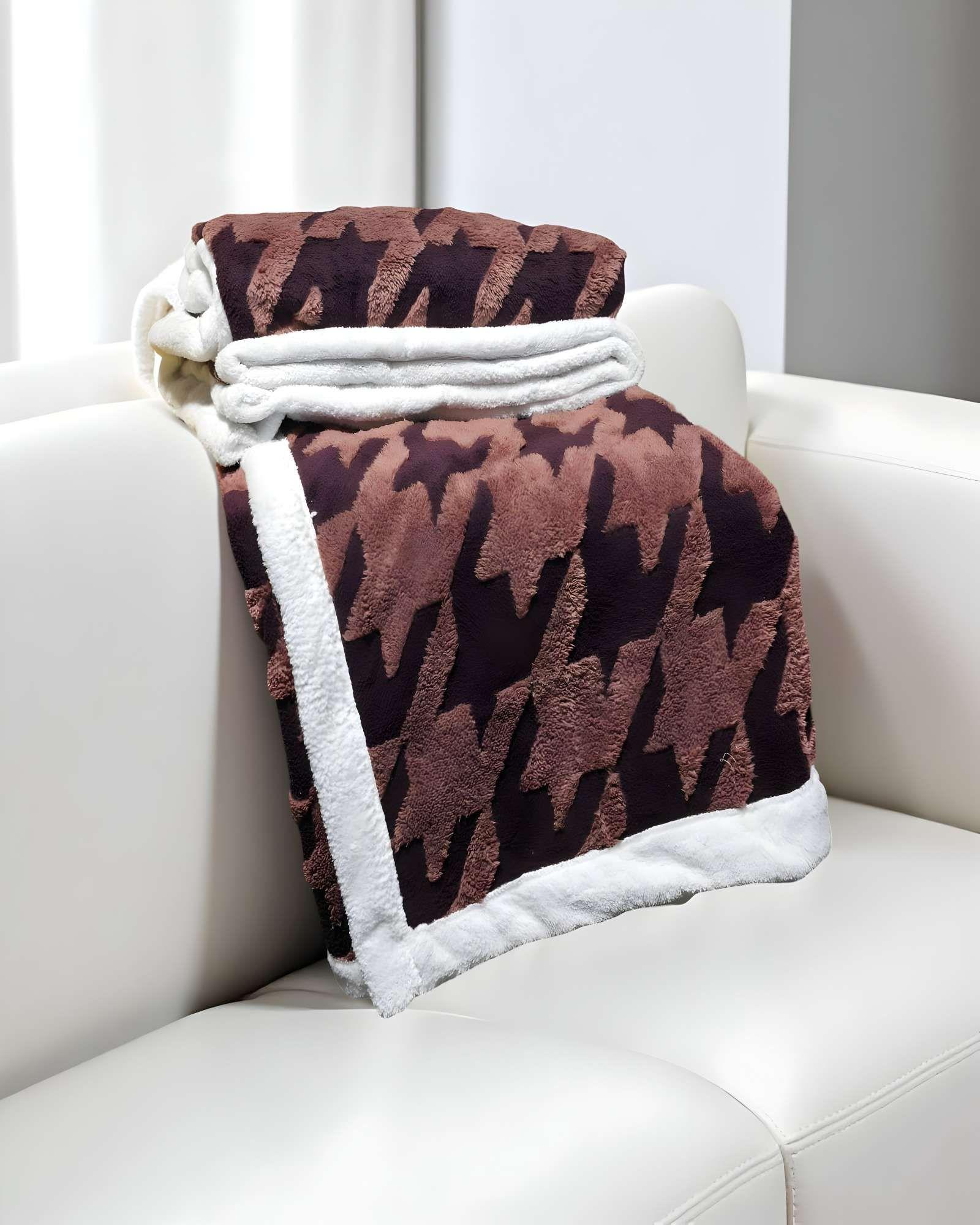 FRAZADA ELEGANTE 2 PLAZAS BURDEO 200X230CM J4-2