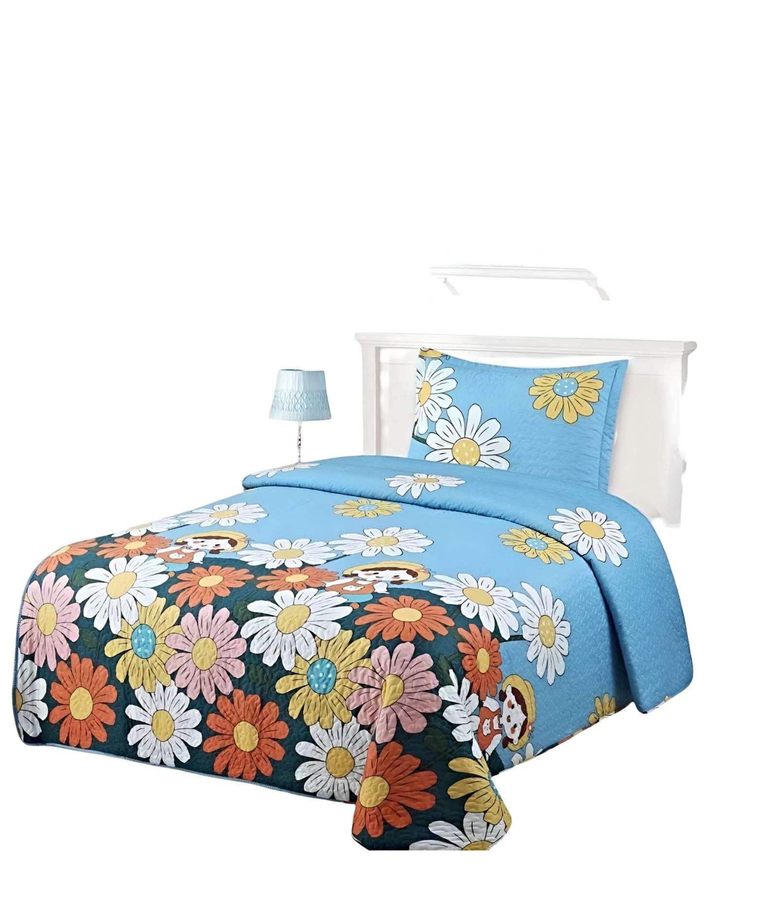 CUBRECAMA QUILT DE VERANO PLAZA Y MEDIA A17-0