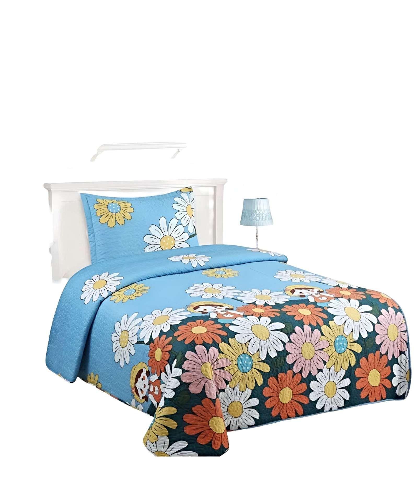 CUBRECAMA QUILT DE VERANO PLAZA Y MEDIA A17-1