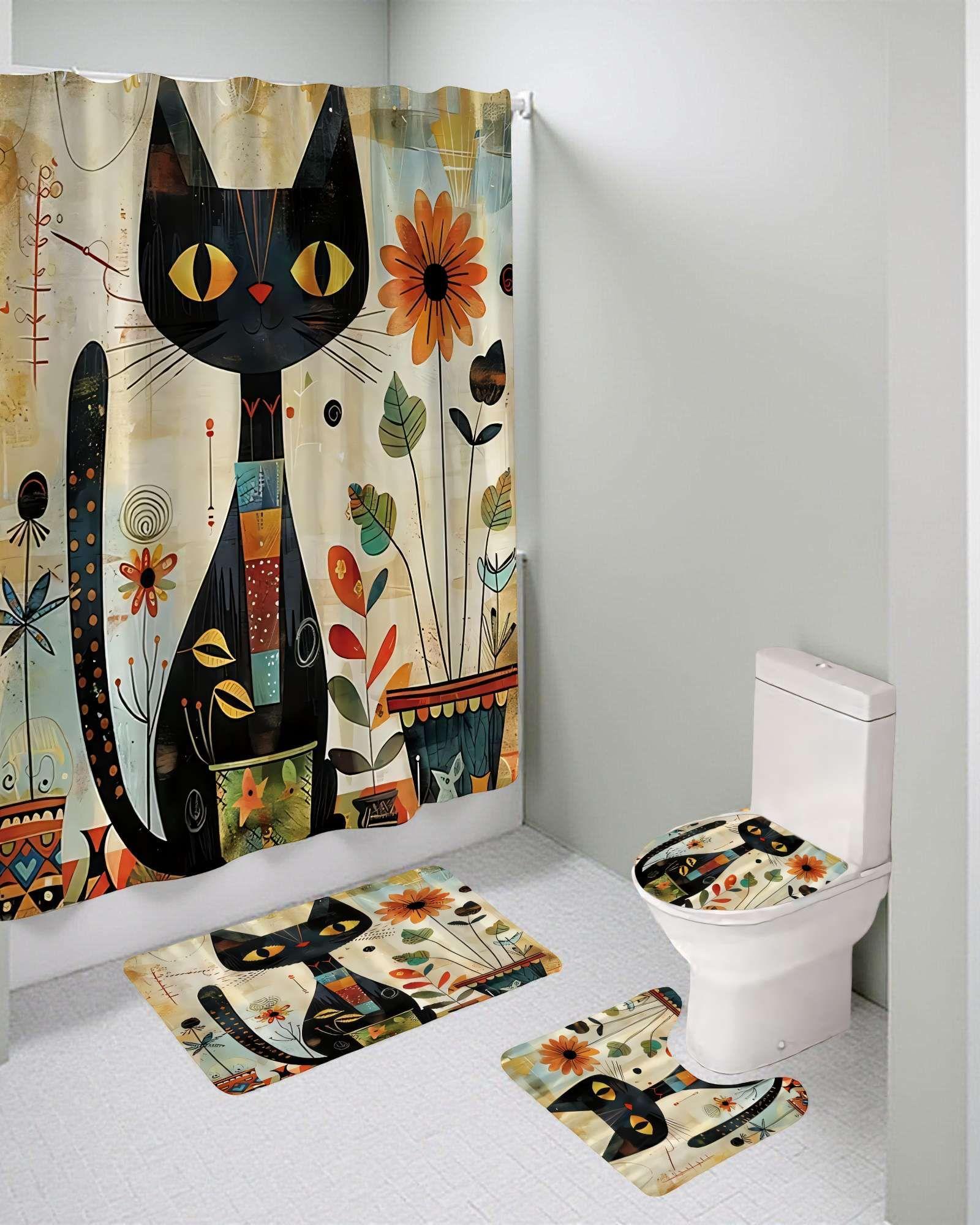PACK DE 4 PIEZAS PARA BAÑO CON ESTAMPADO 4-3