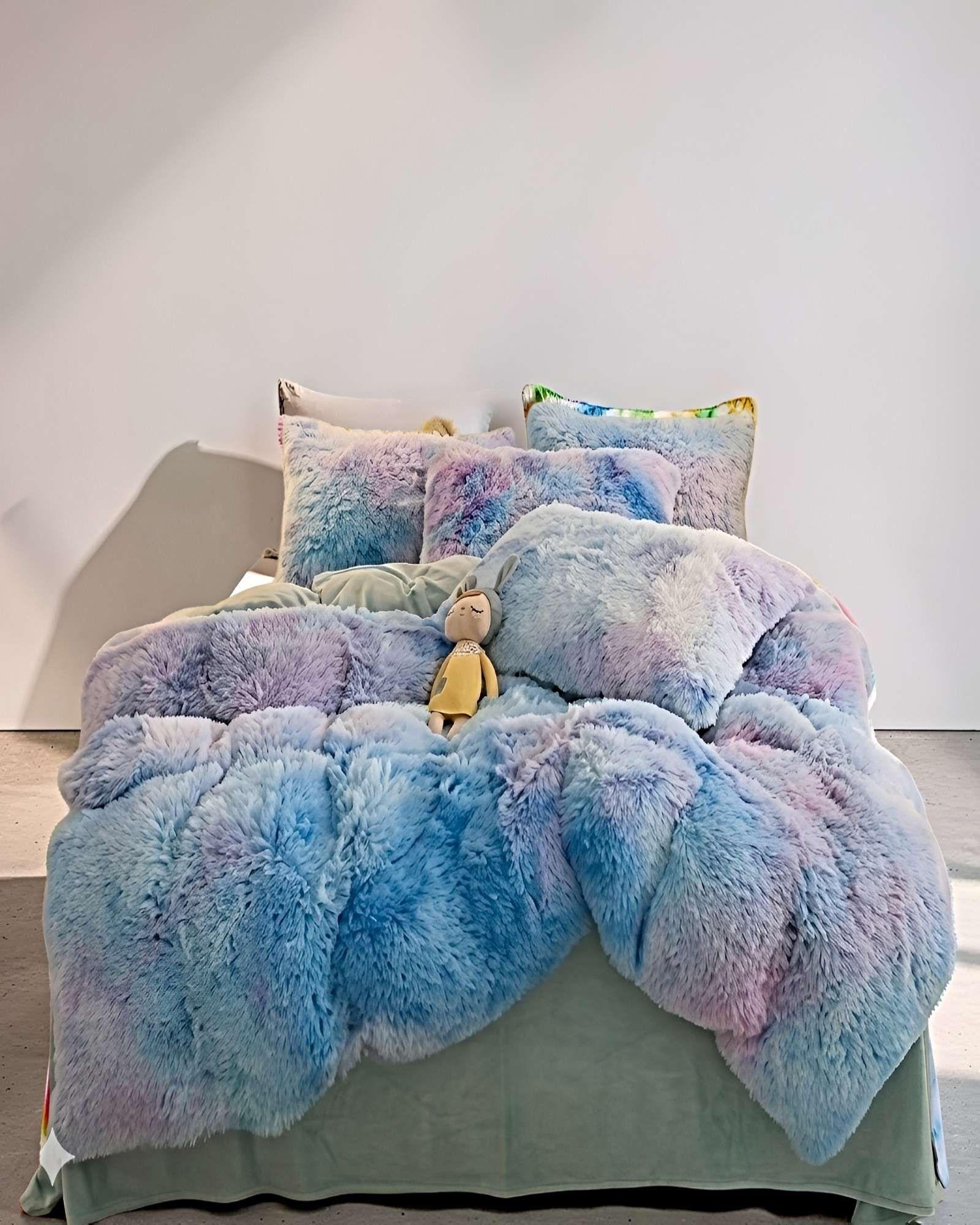 SET COBERTOR DE INVIERNO PELUDO 2 PLAZAS 230X250CM MULTICOLOR 2-2