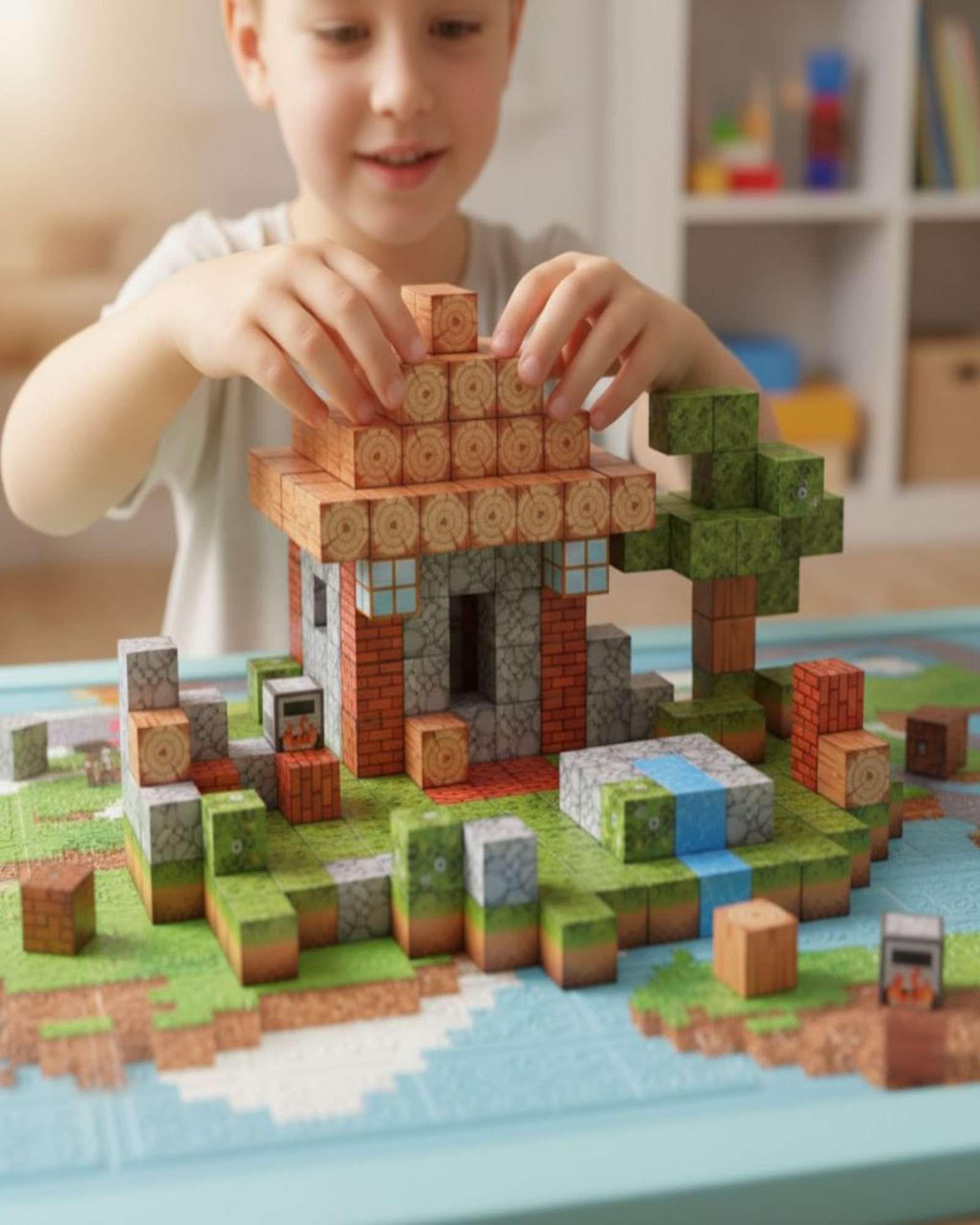 Juguete Cubo Magnetico 312 piezas diseño Mine-cratf-2