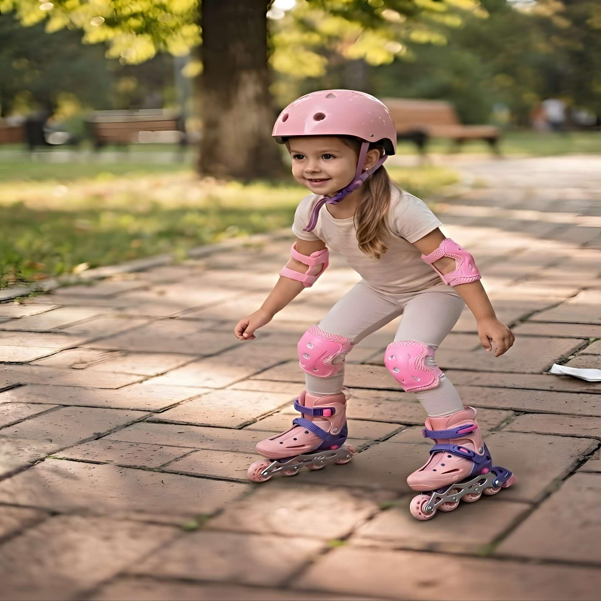 SET DE PATINES AJUSTABLES CON KIT DE SEGURIDAD  TALLA M (35-38) MULTICOLOR-1