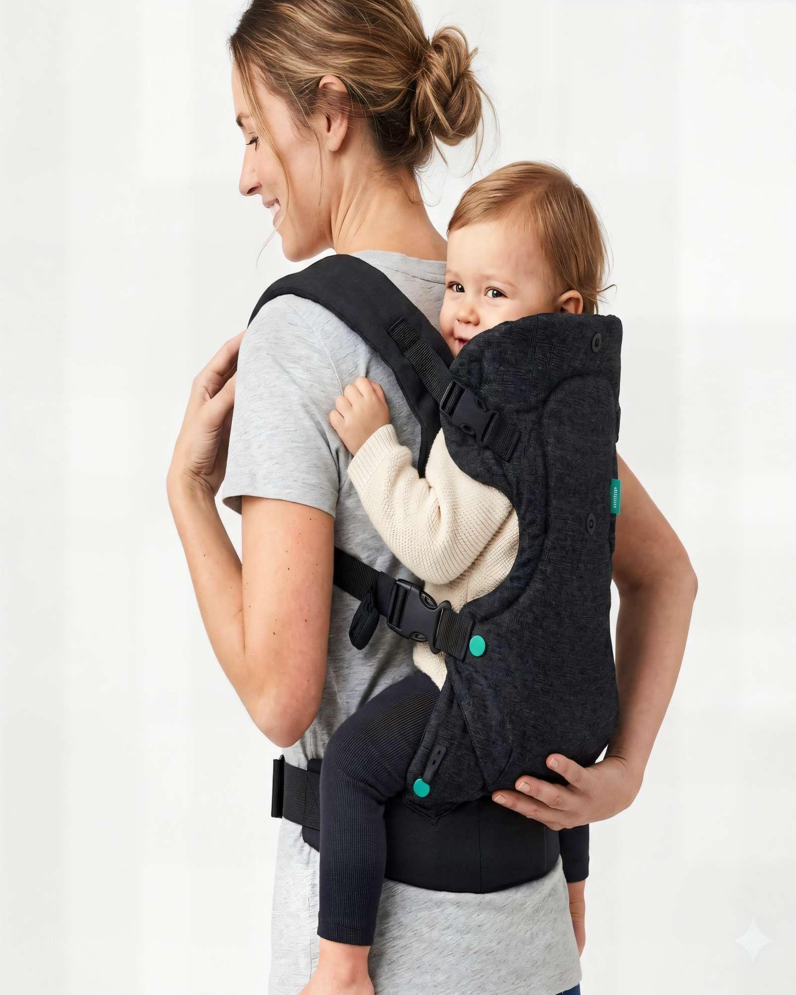 CARGADOR DE BEBÉ ERGONOMICO 4 EN 1 COLOR NEGRO-2