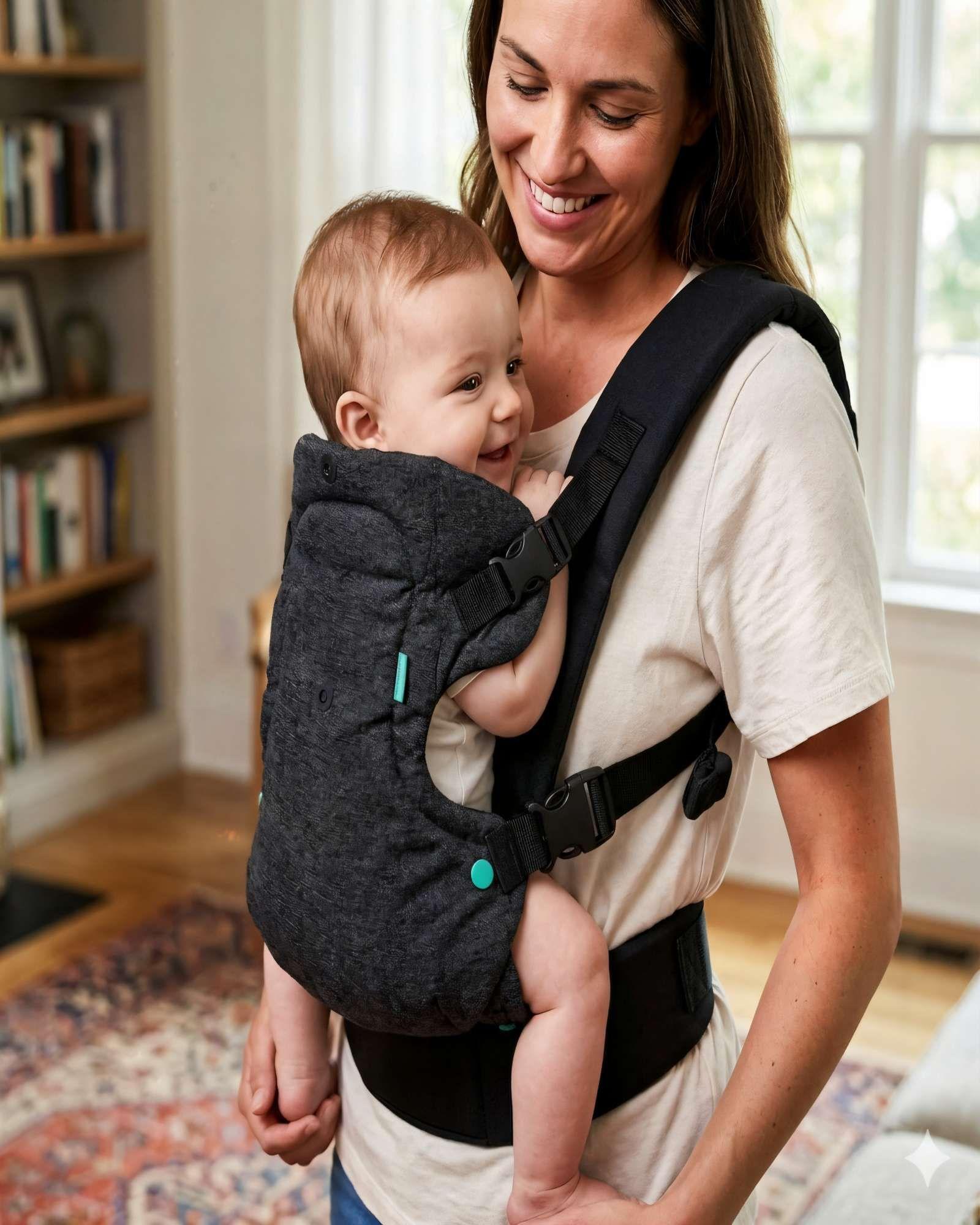 CARGADOR DE BEBÉ ERGONOMICO 4 EN 1 COLOR NEGRO-3
