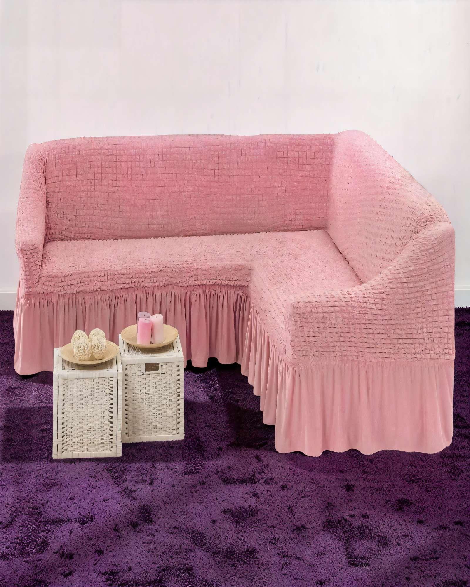FUNDA CUBRE SOFÁ TURCO EN FORMA DE L COLOR ROSADO-3