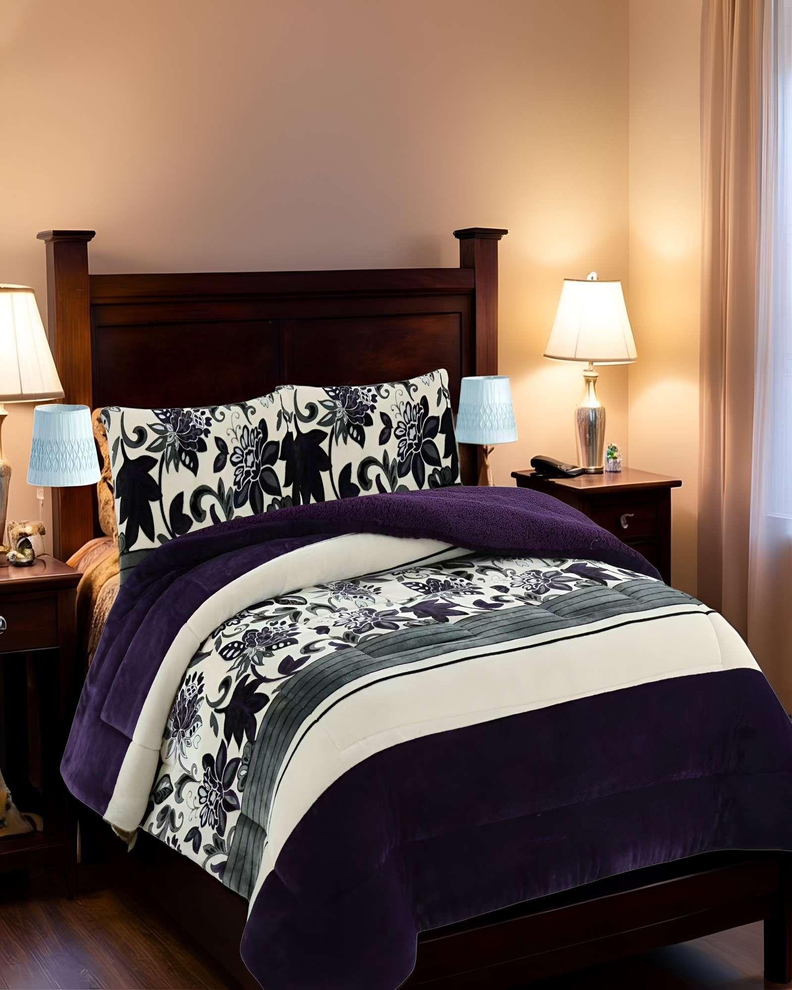 COBERTOR SHERPA PLAZA Y MEDIA 180X200CM MULTICOLOR B9-2