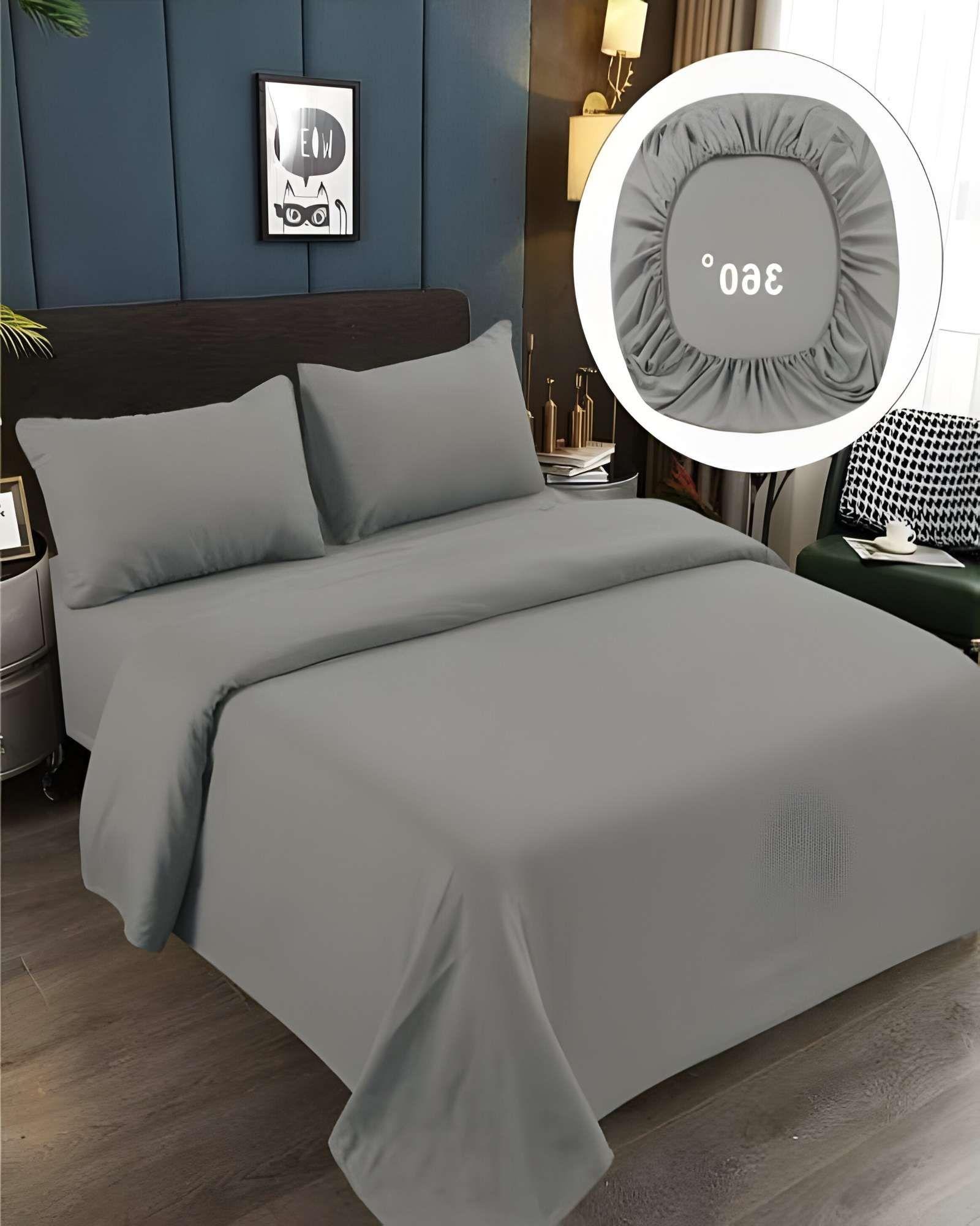 JUEGO DE SABANAS DE 500 HILOS KING COLOR GRIS-3