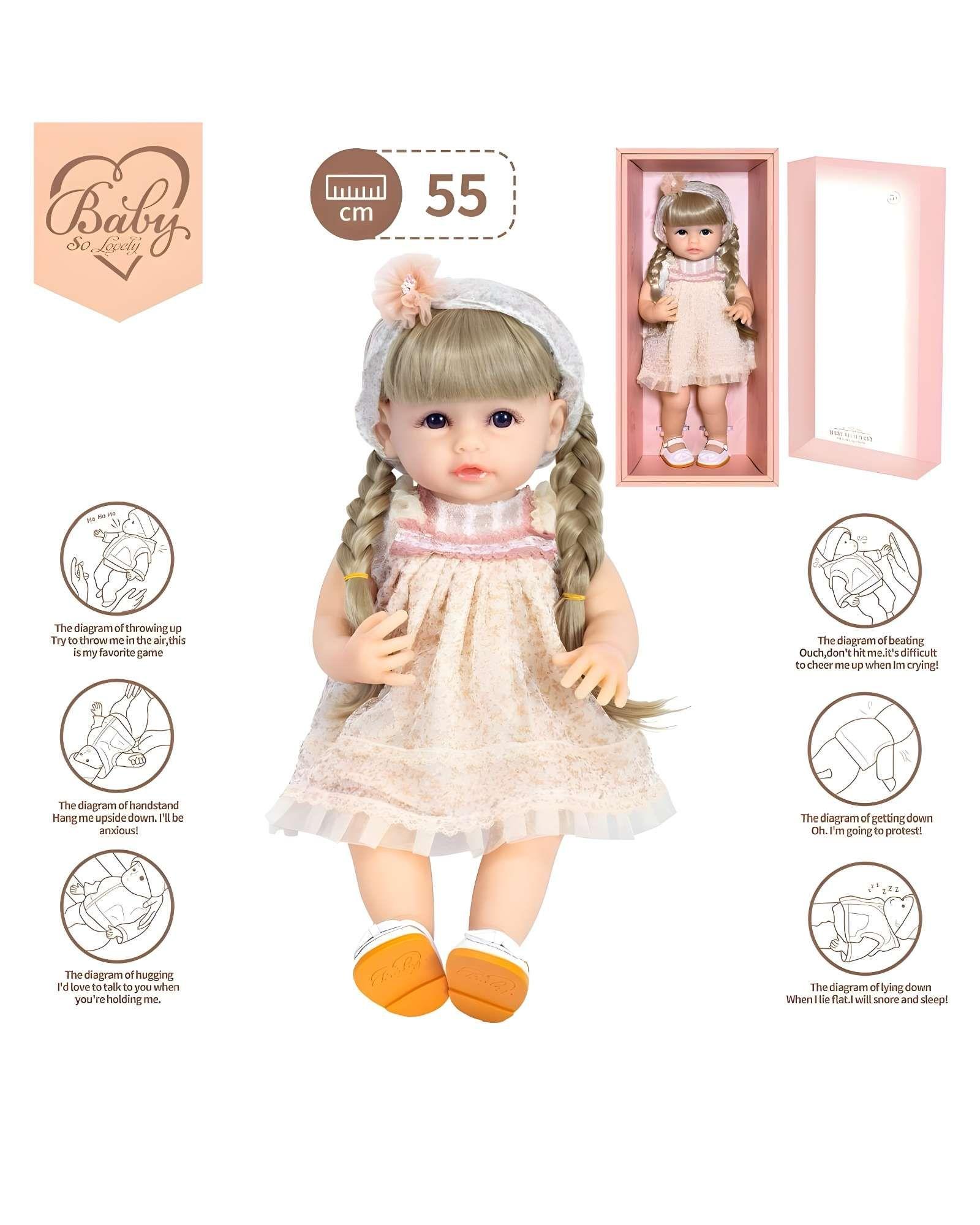 Muñeca infantil bebé realista silicona blanca-1
