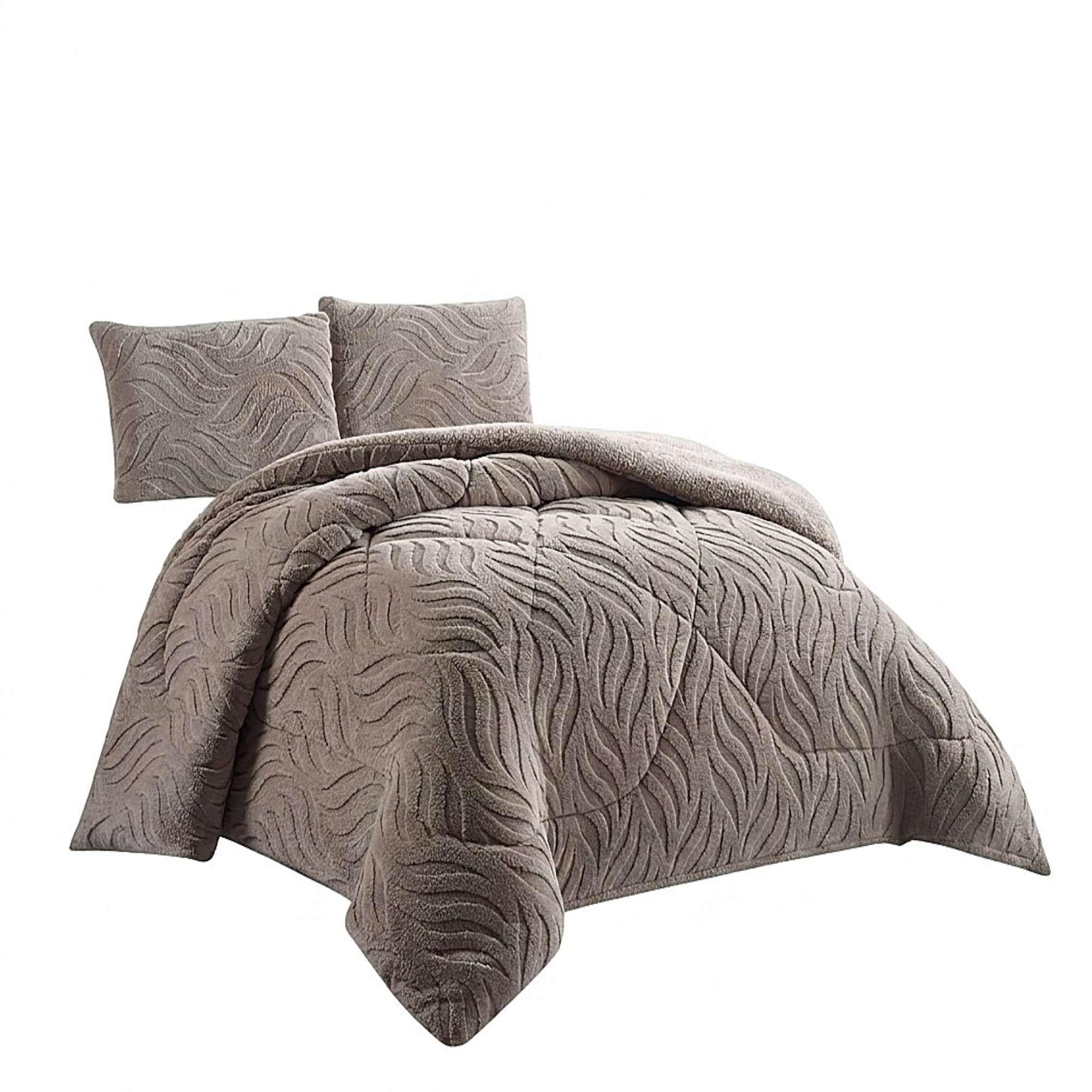COBERTOR SHERPA TEXTURIZADO RB KING GRIS-3