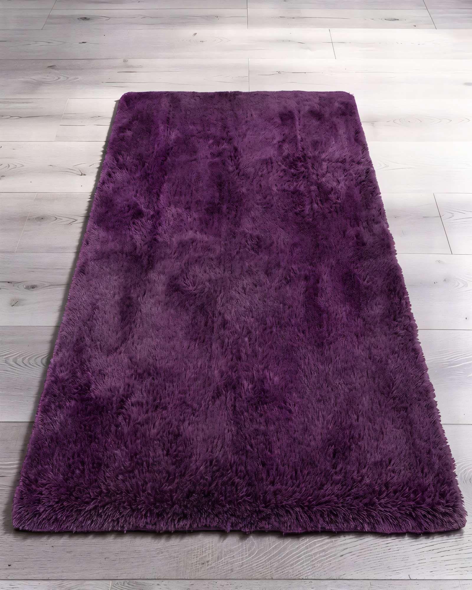 ALFOMBRA PELUDA 200X240   COLOR MORADO 2-3