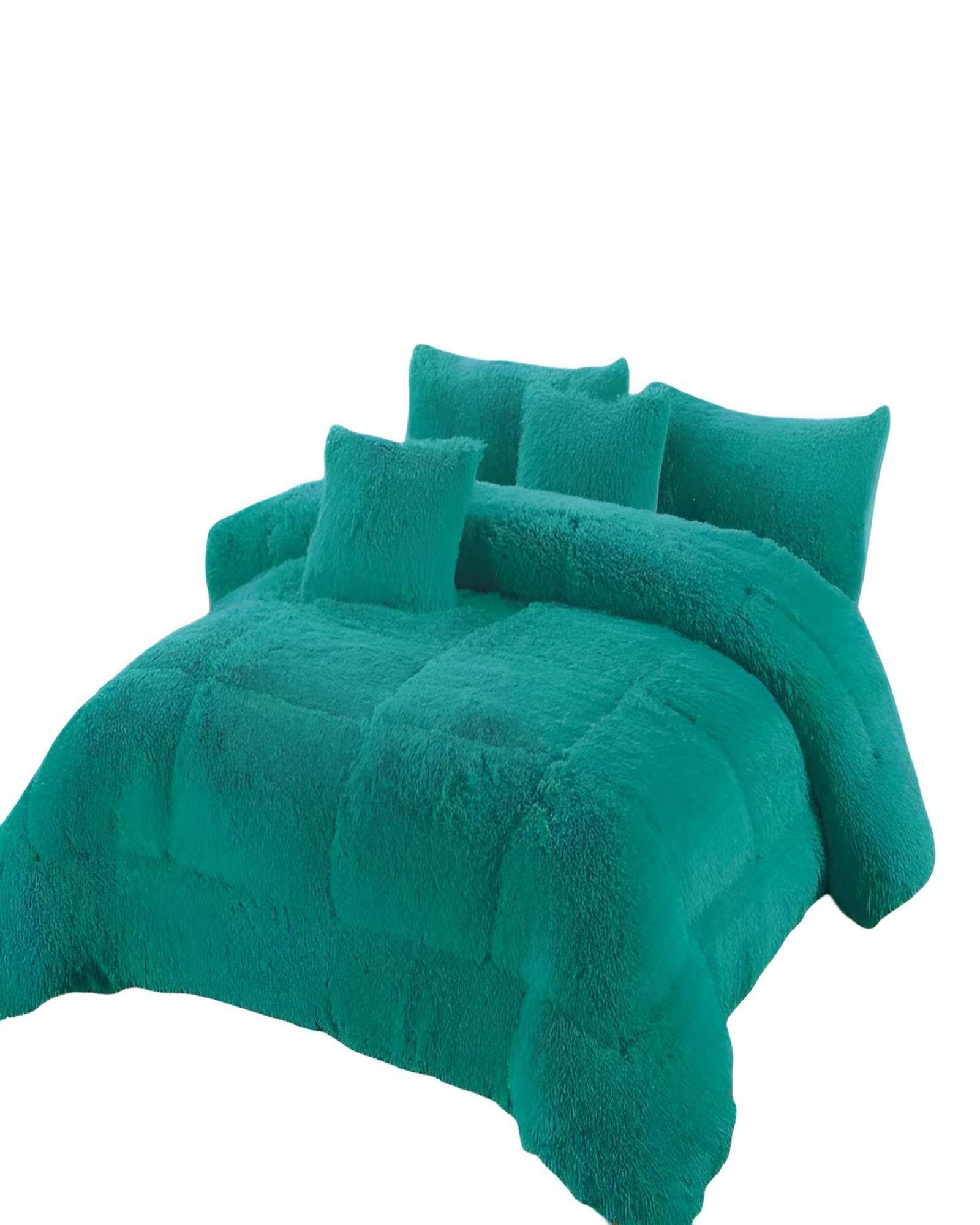 COBERTOR PELUDOS PREMIUM 2 PLAZAS 230CM X 250CM COLOR VERDE-1