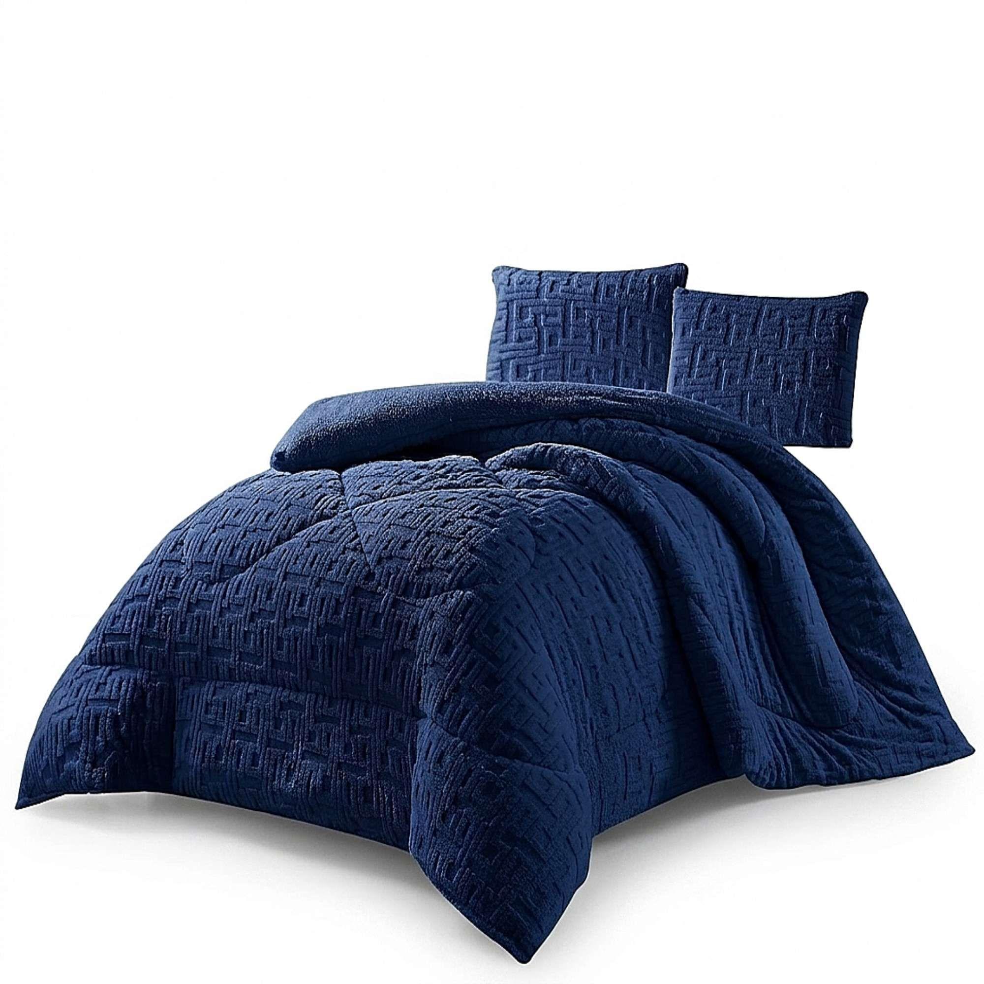 COBERTOR SHERPA TEXTURIZADO RH KING AZUL-3