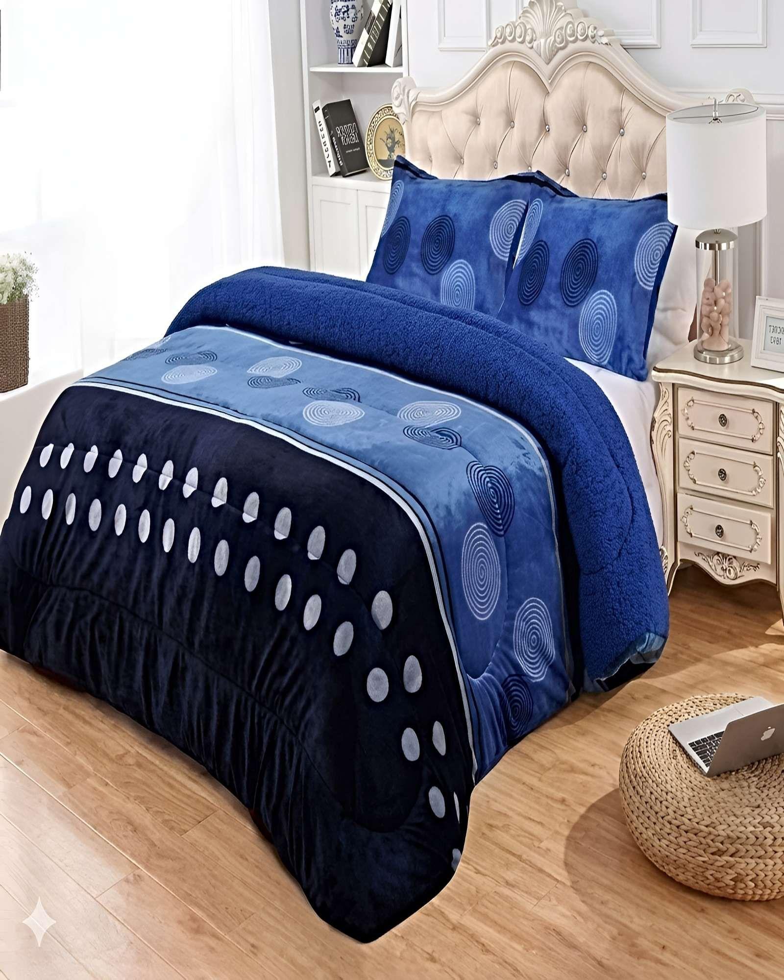 SET COBERTOR DE INVIERNO PLUSH 2 PLAZAS 230X250CM P6-3