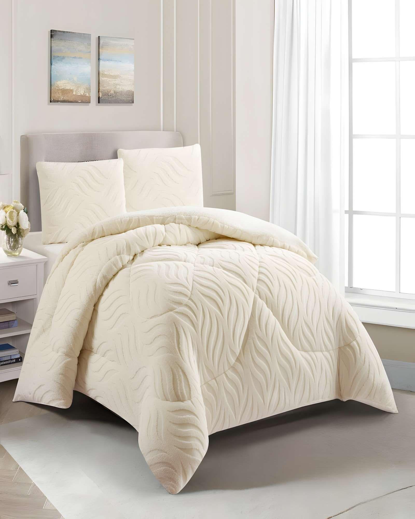 COBERTOR TEXTURIZADA DE INVIERNO DISEÑO 02 KING BEIGE-3