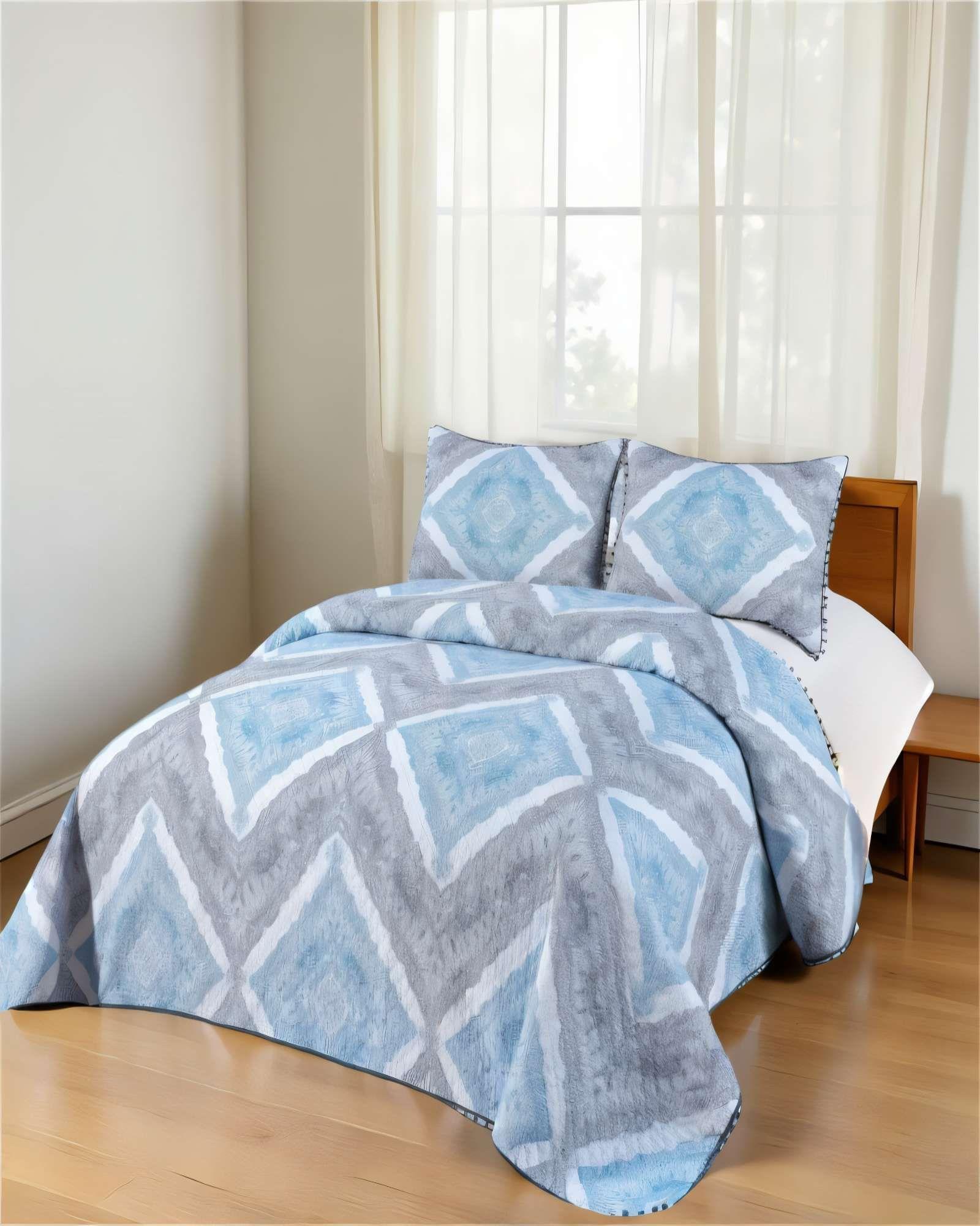 CUBRECAMA DE VERANO CON POMPON Y DISENO KING MULTICOLOR 04-3