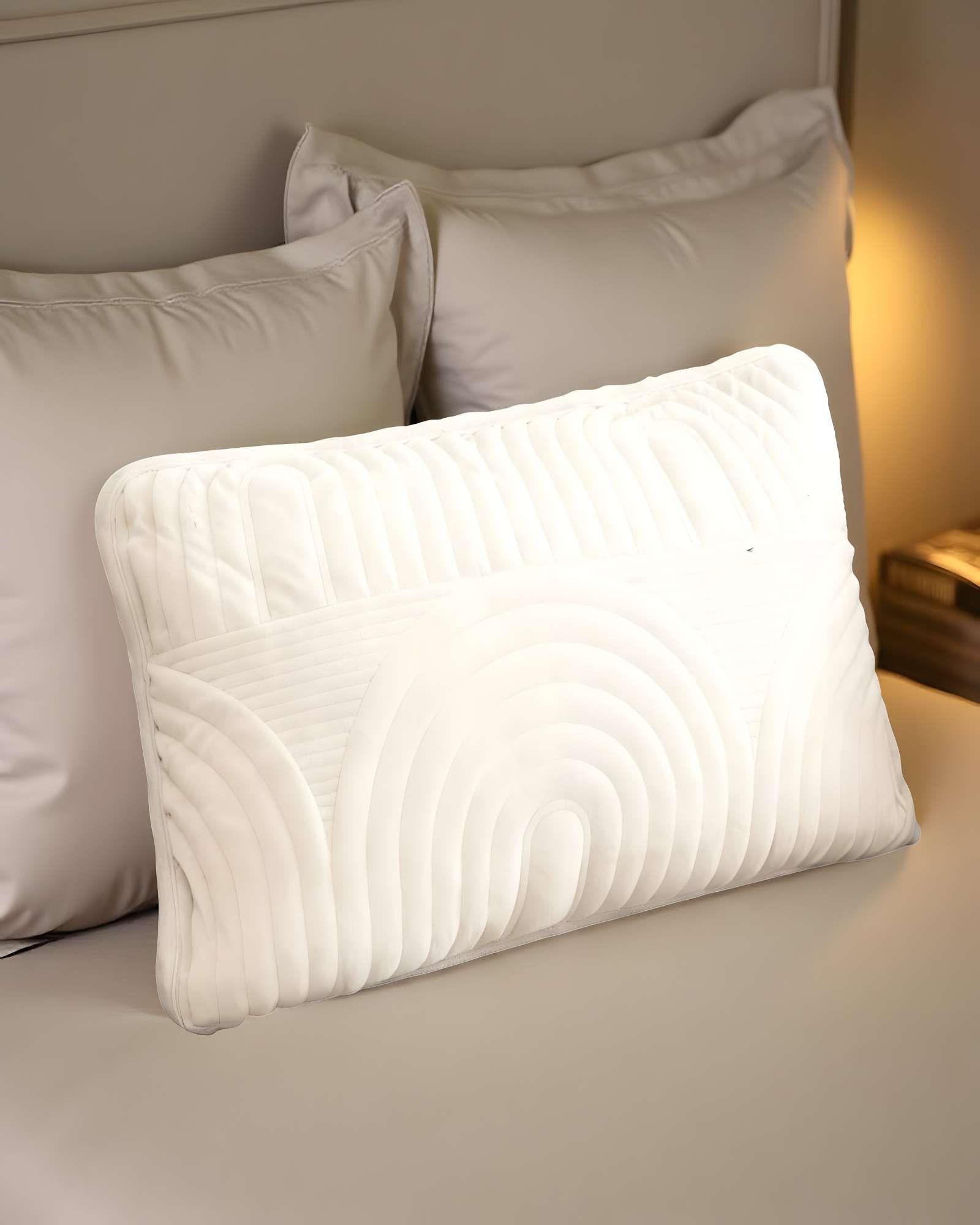 SET DE 2 FUNDAS DE COJIN SERIE ARCO 30X50 CM BLANCO-2