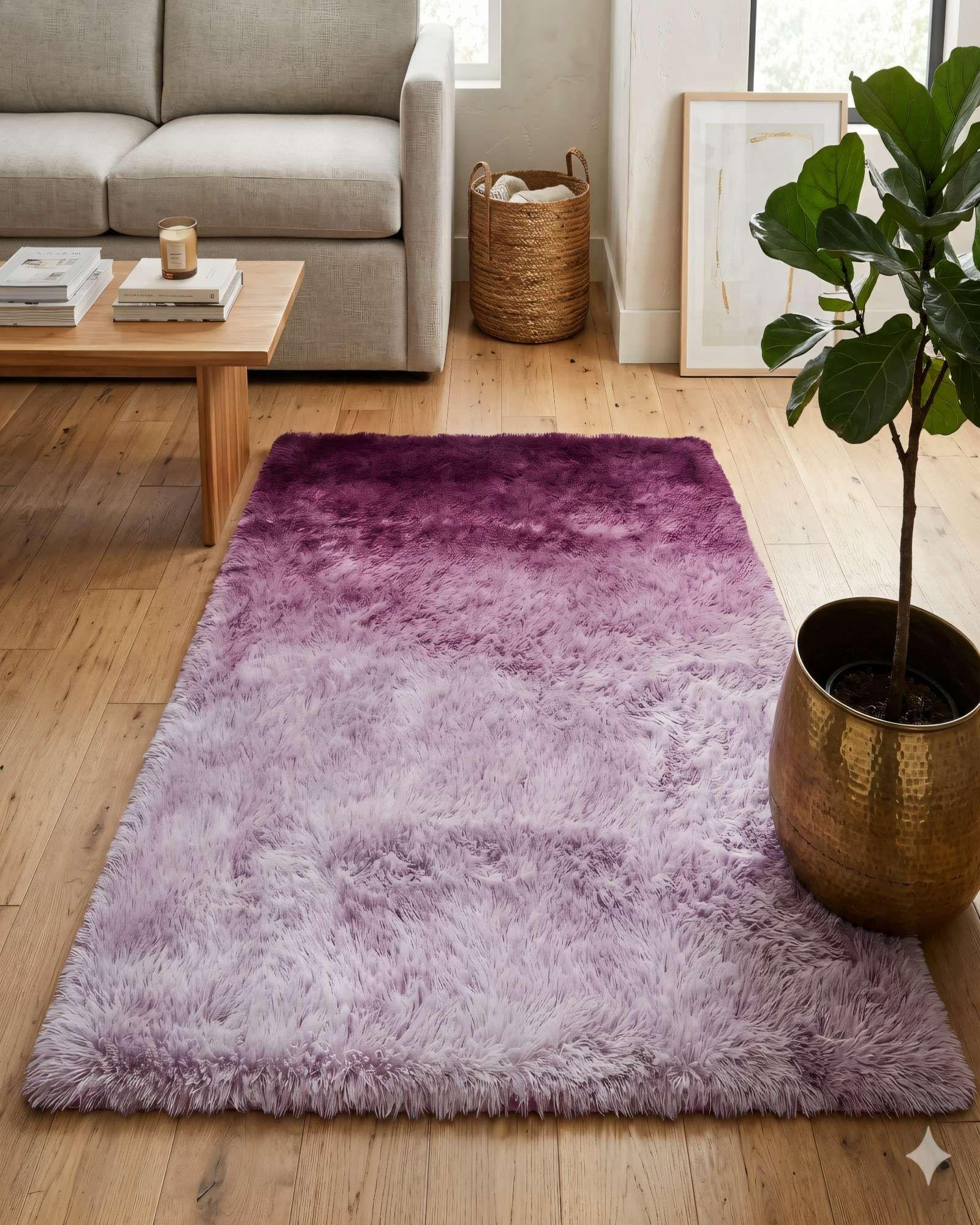 ALFOMBRA PELUDA 200X300  COLOR ROSADO DEGRADADO-3