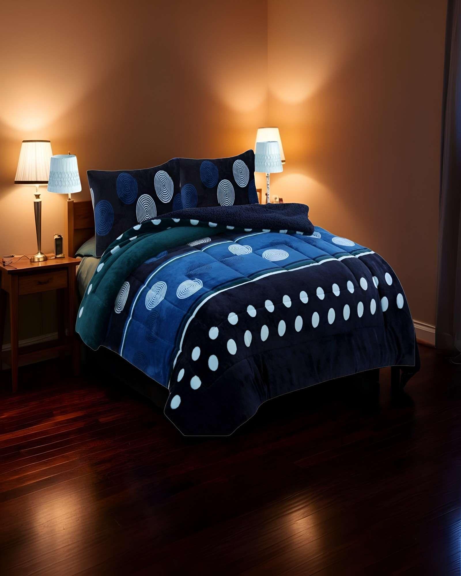 COBERTOR SHERPA 2 PLAZAS 230X250CM AZUL M B31-2