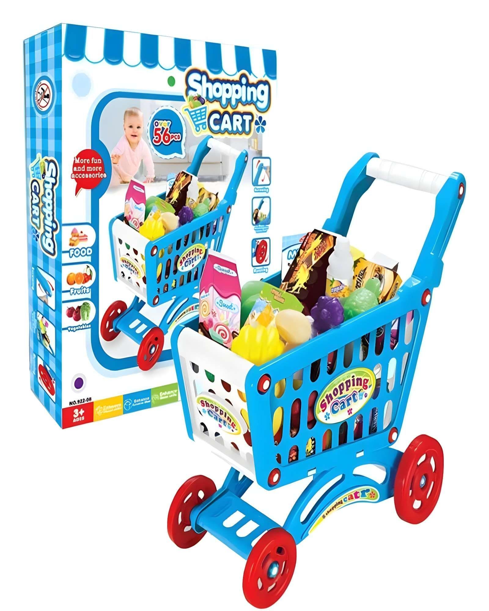 JUGUETE CARRITO DE COMPRAS 56 PZAS AZUL-1