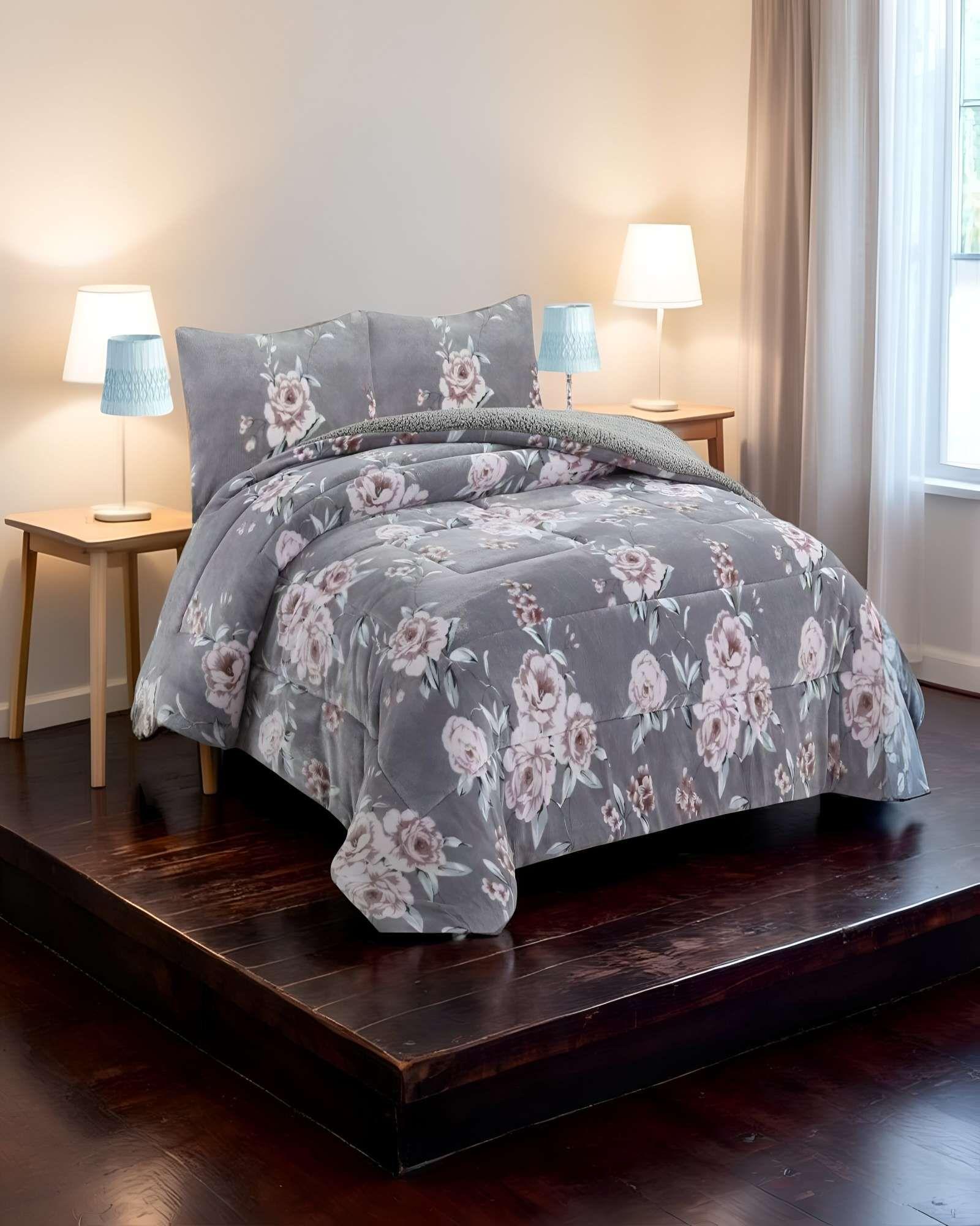 COBERTOR SHERPA 2 PLAZAS 230X250CM GRIS B23-2