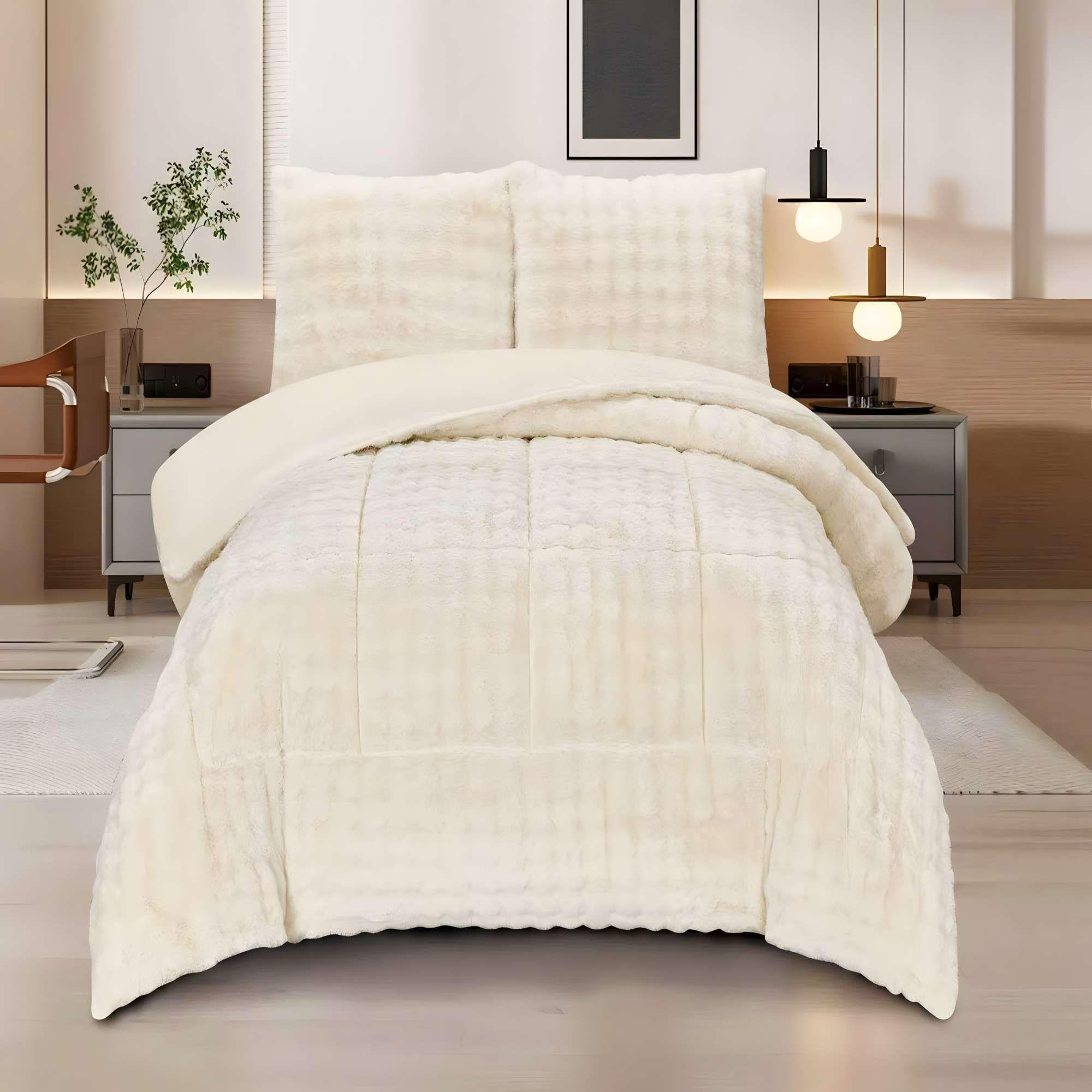 COBERTOR PREMIUM CONFORT 1.5P 180CM X 230CM COLOR BEIGE-2