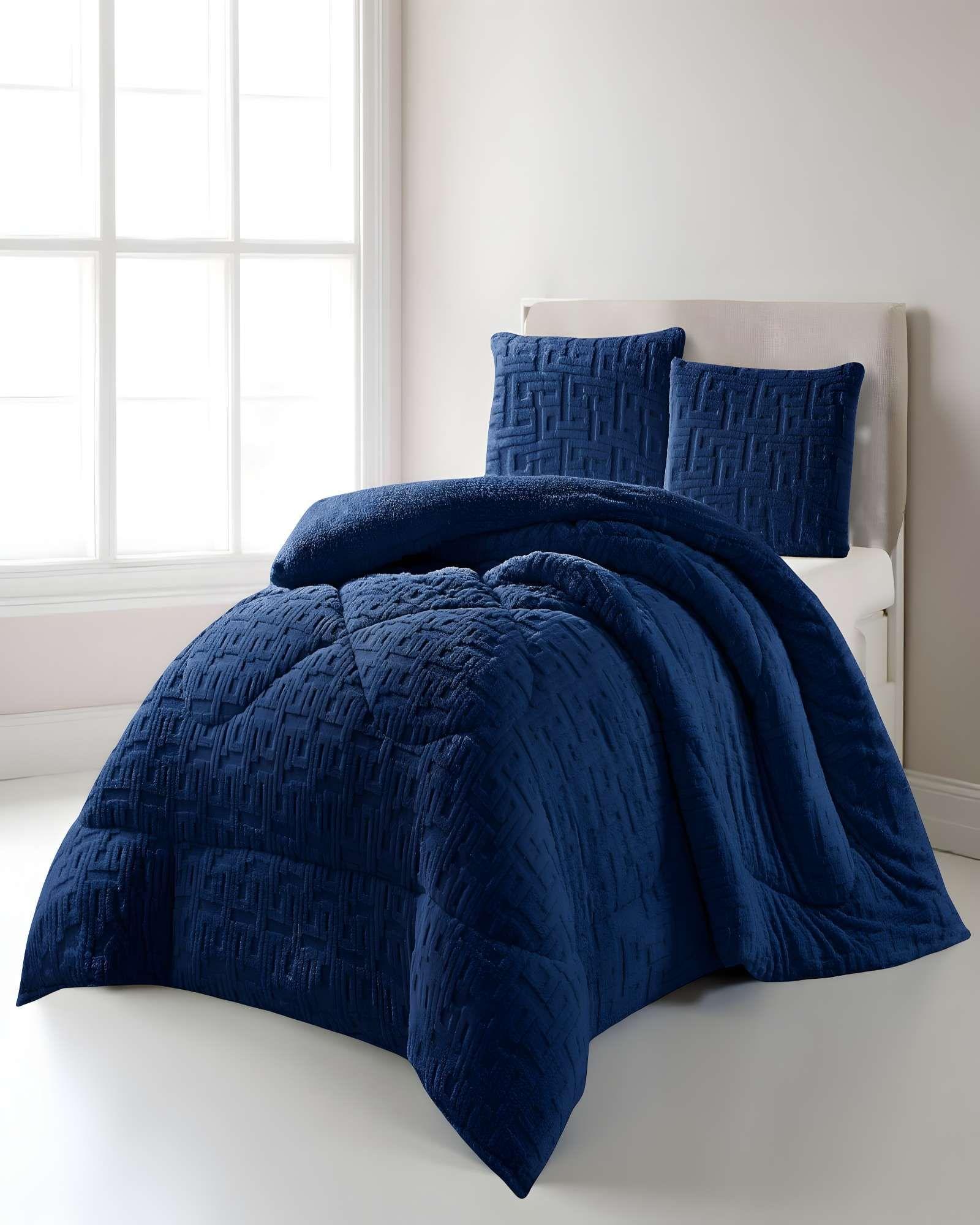 COBERTOR SHERPA TEXTURIZADO RH 2 PLAZAS AZUL-3