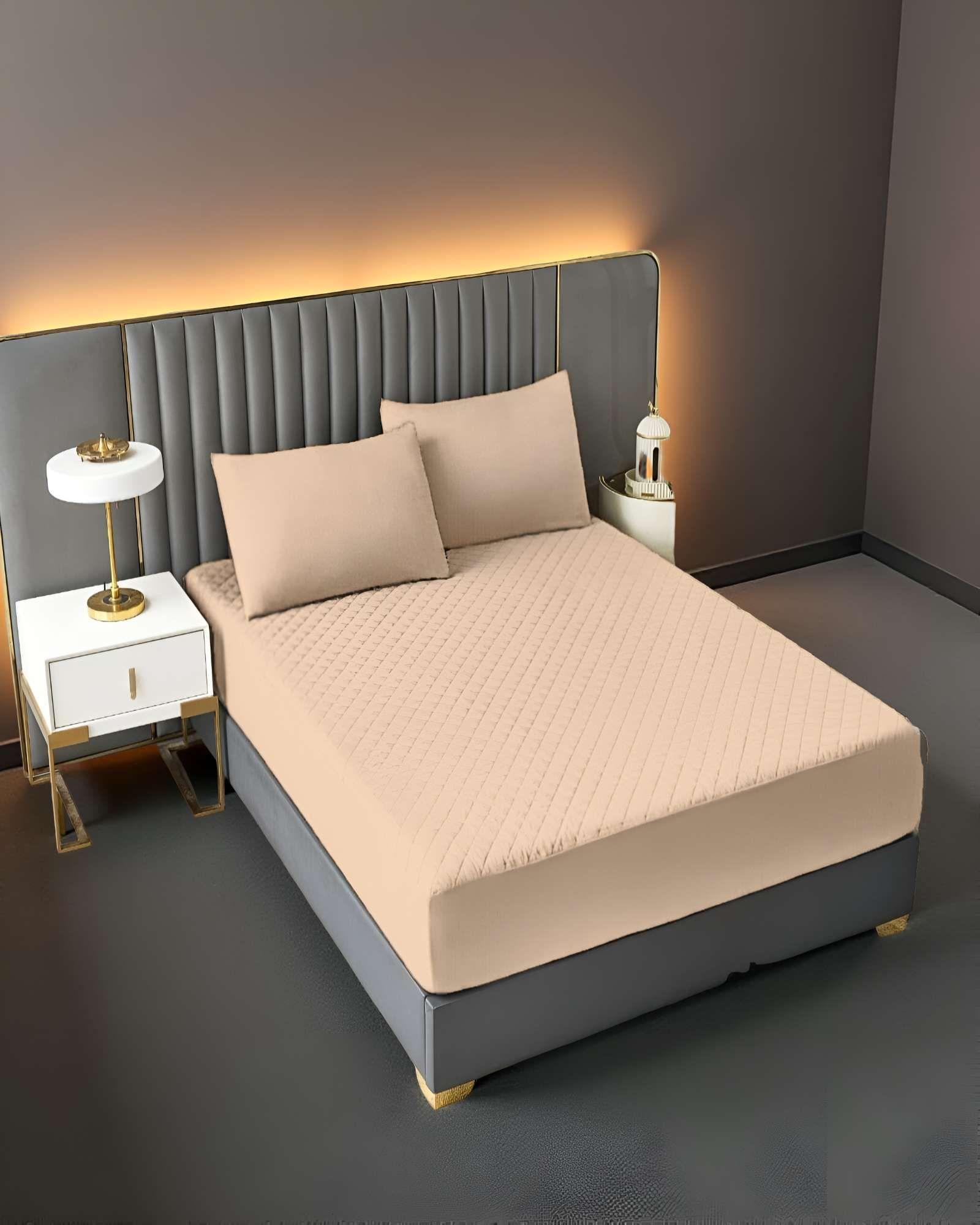 CUBRECOLCHON IMPERMEABLE SUPER KING COLOR BEIGE-3