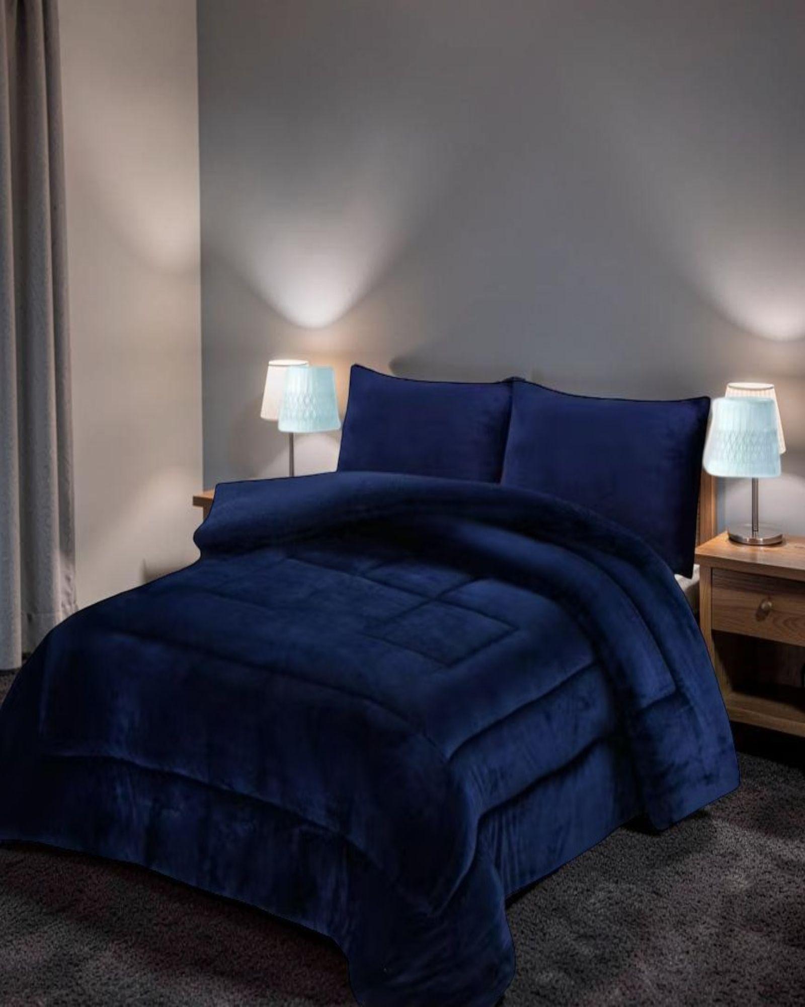 COBERTOR SHERPA KING 250X270CM TURQUESA B15-3