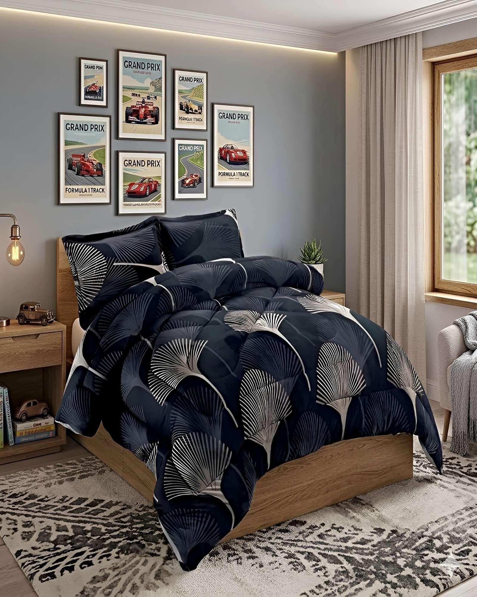 SET COBERTOR DE INVIERNO 1.5 PLAZA 180X200CM MULTICOLOR-3