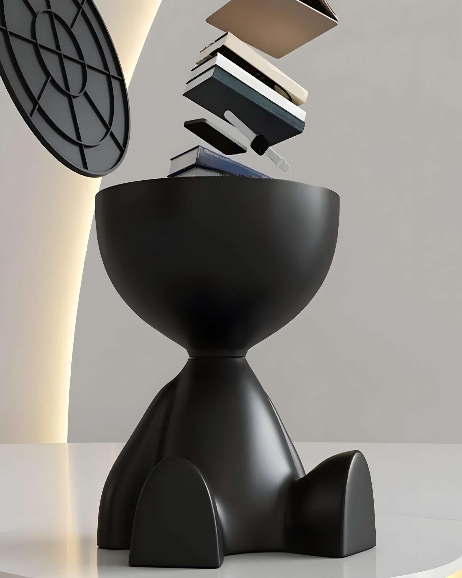 MESA DE ARRIMO ESTRUCTURAL: CUANDO EL ARTE SE VUELVE FUNCIONAL NEGRO-4