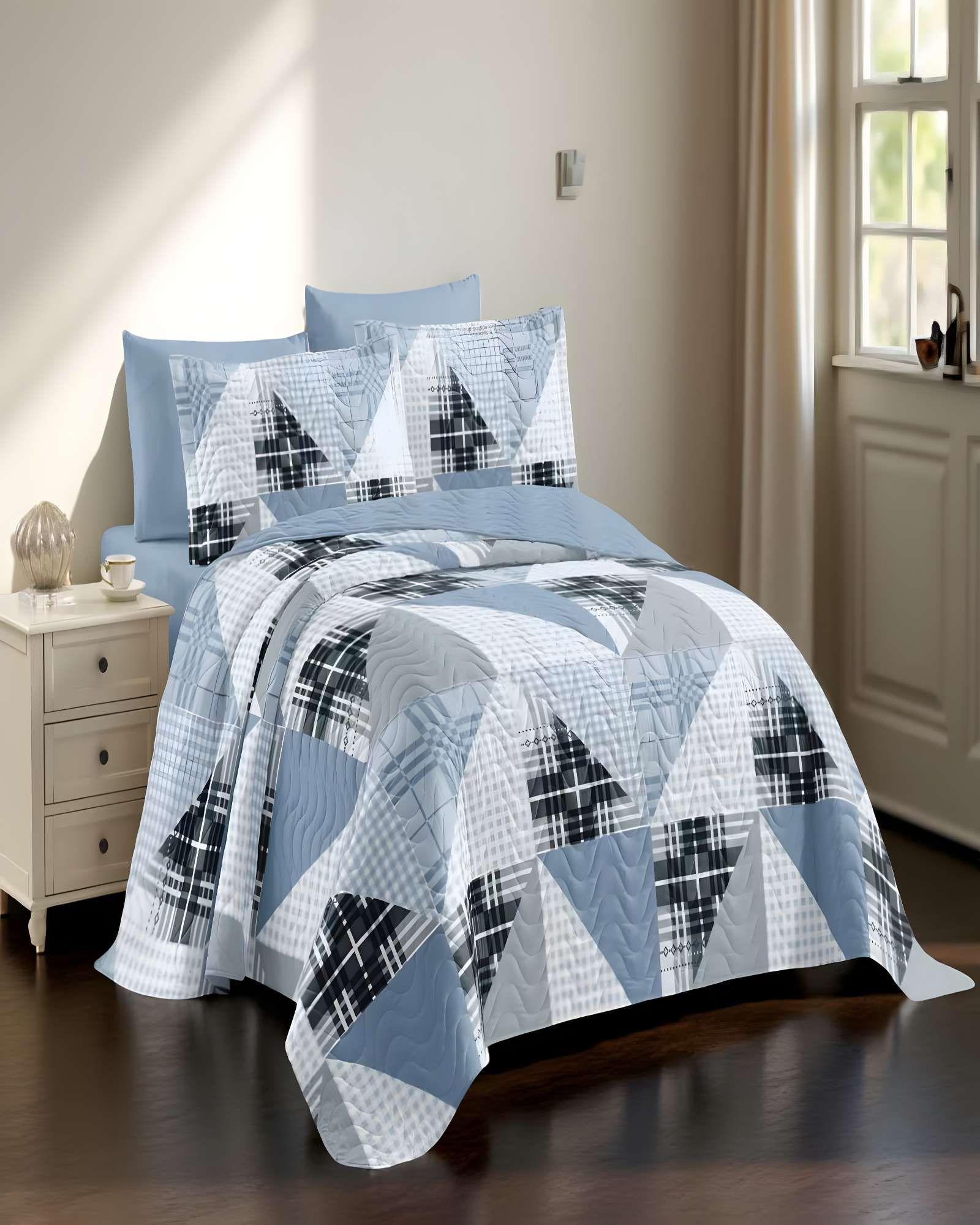 QUILT CUBRECAMA DE VERANO 2 PLAZAS AZUL 02-2