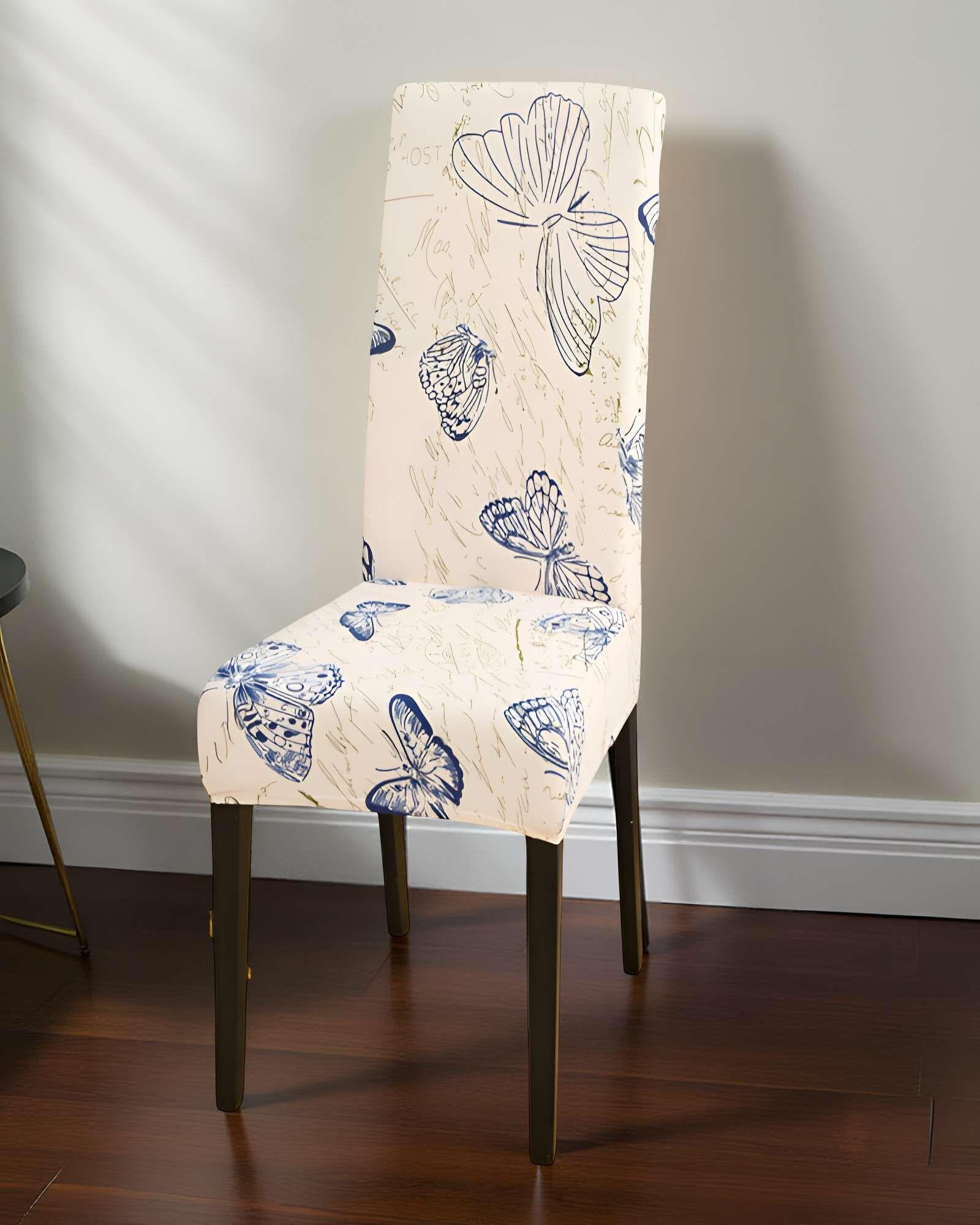 SET DE 6 FUNDAS DE SILLA ELASTICADAS CON DISEÑO ESTAMPADO F11-2