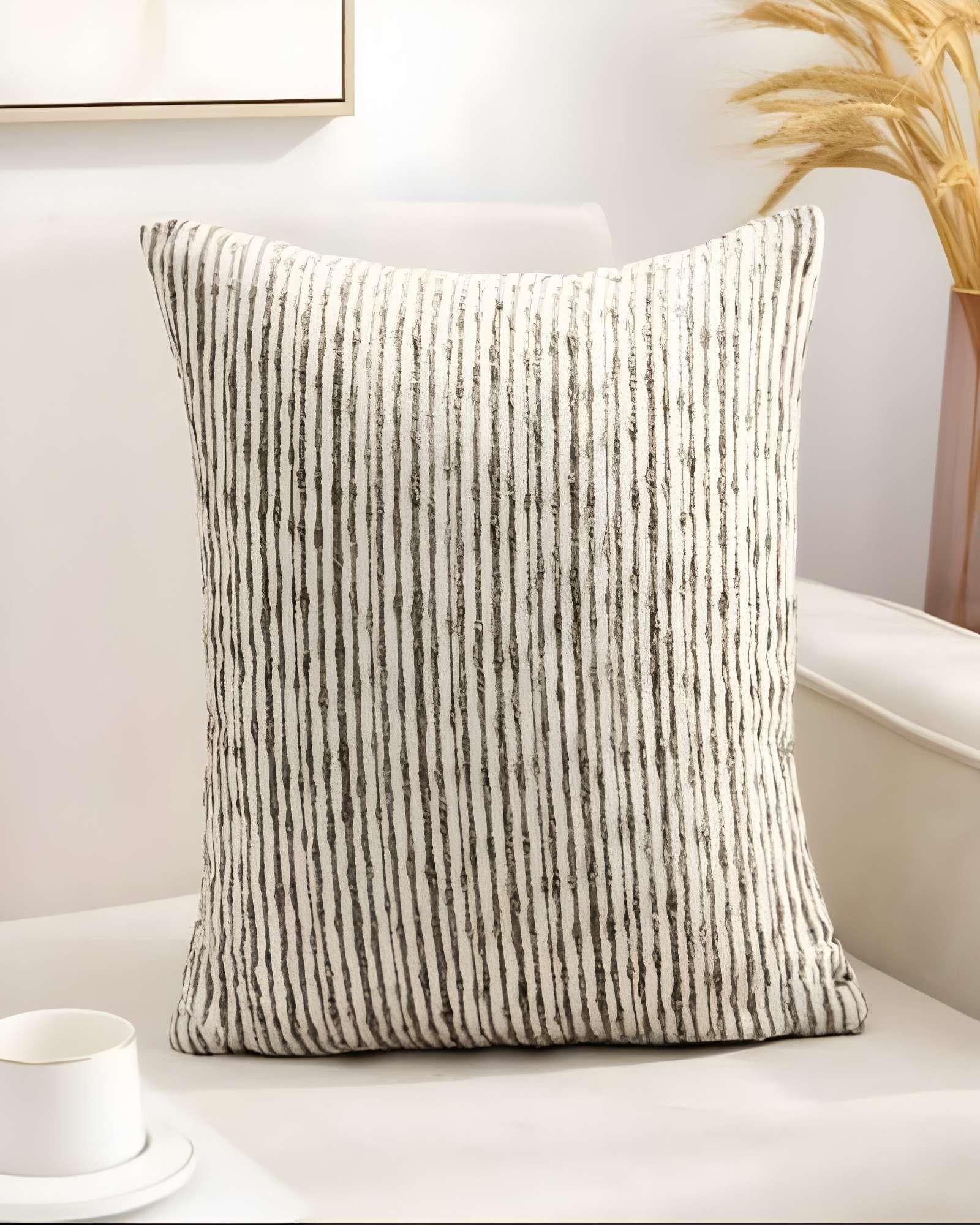 PACK DE 4 FUNDAS DE COJIN CHENILLE LINEA BEIGE-2