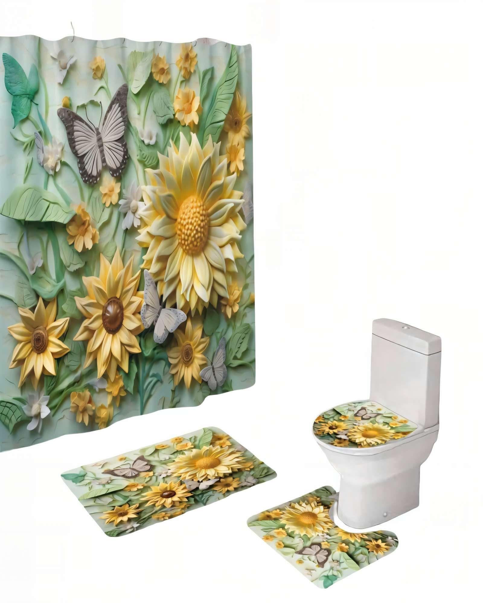 PACK DE 4 PIEZAS PARA BAÑO CON ESTAMPADO 7-1