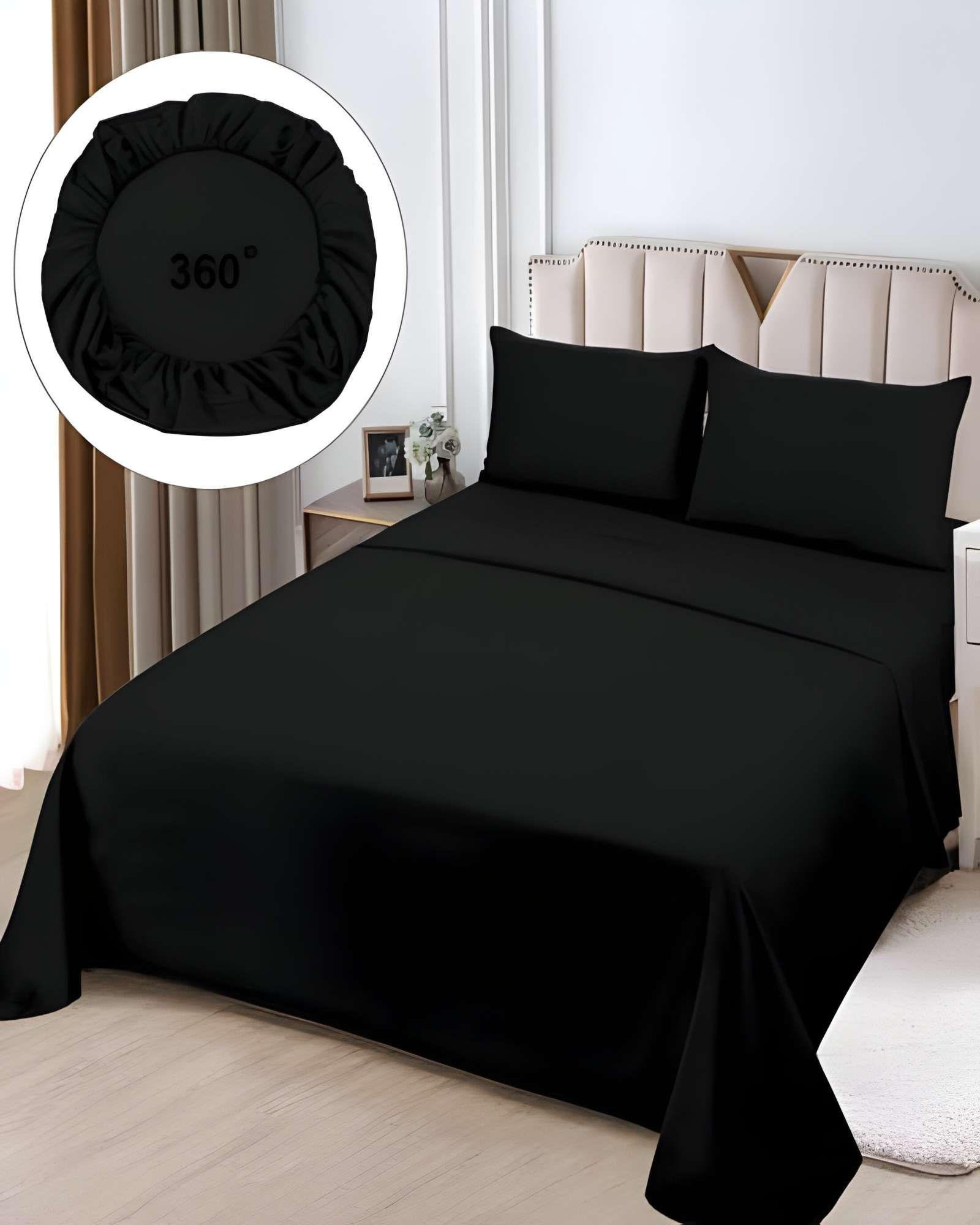 JUEGO DE SABANAS SUPERKING NEGRO S2-3