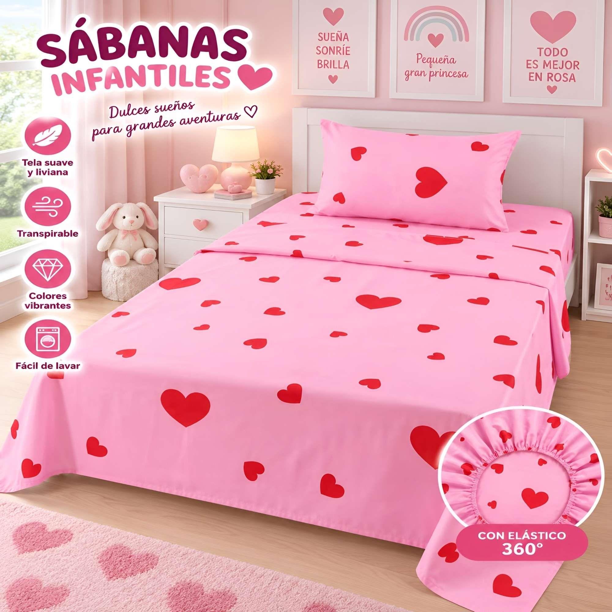 SET DE SABANA INFANTIL DE 100 HILOS 1 PLAZA D1-2