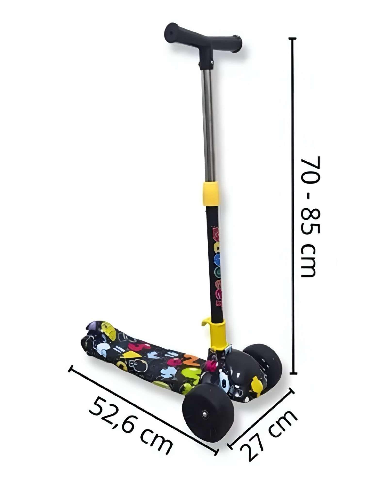 SCOOTER INFANTIL de 3 Ruedas Colorido y Ajustable con Luces LED 01-2