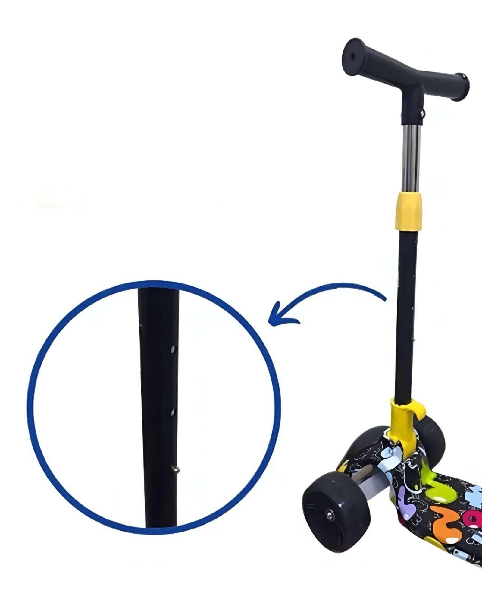 SCOOTER INFANTIL de 3 Ruedas Colorido y Ajustable con Luces LED 01-3