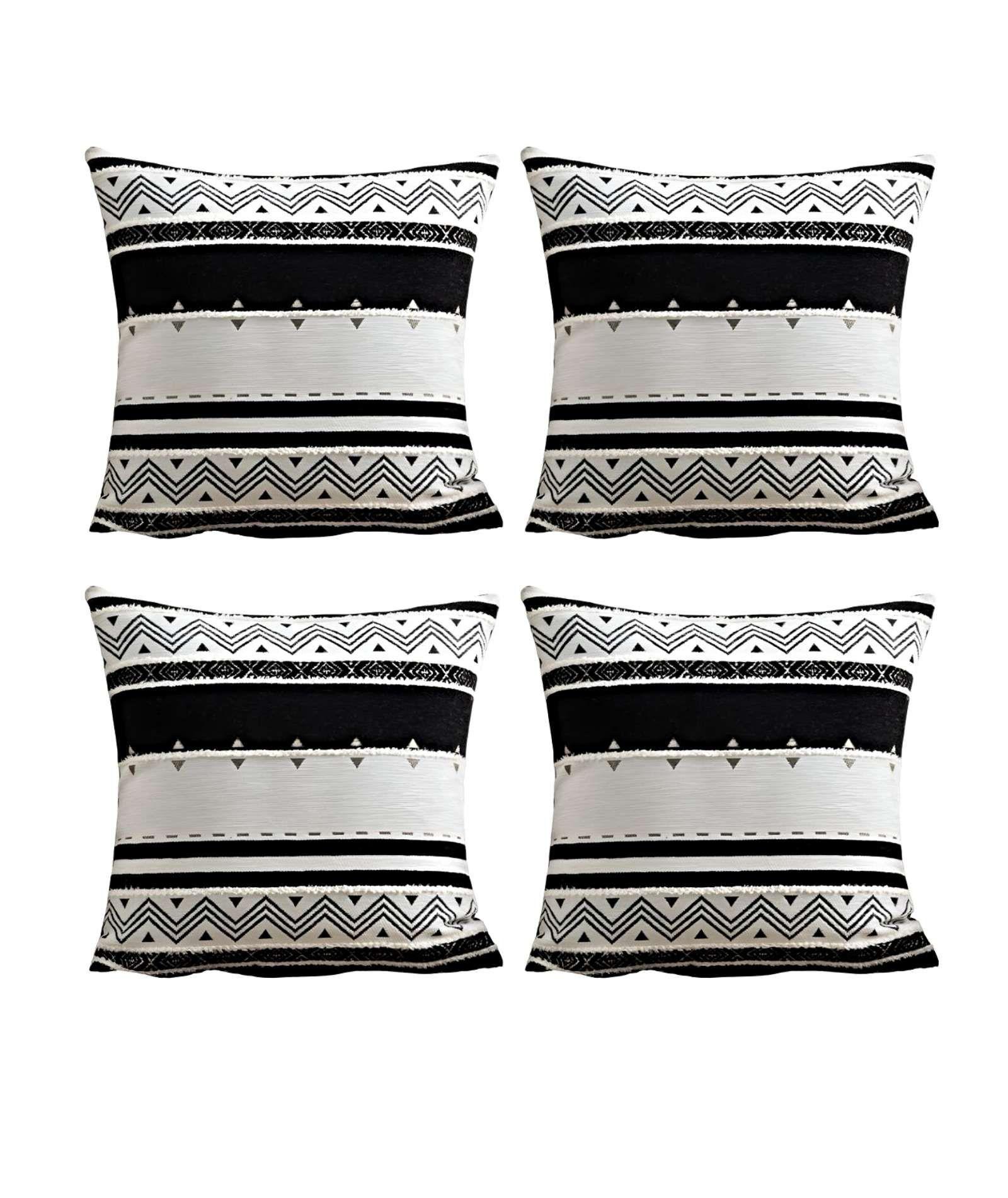 PACK DE 4 FUNDAS DE COJINES CON DISEÑO DE CHENILLE MANDALA C4-0