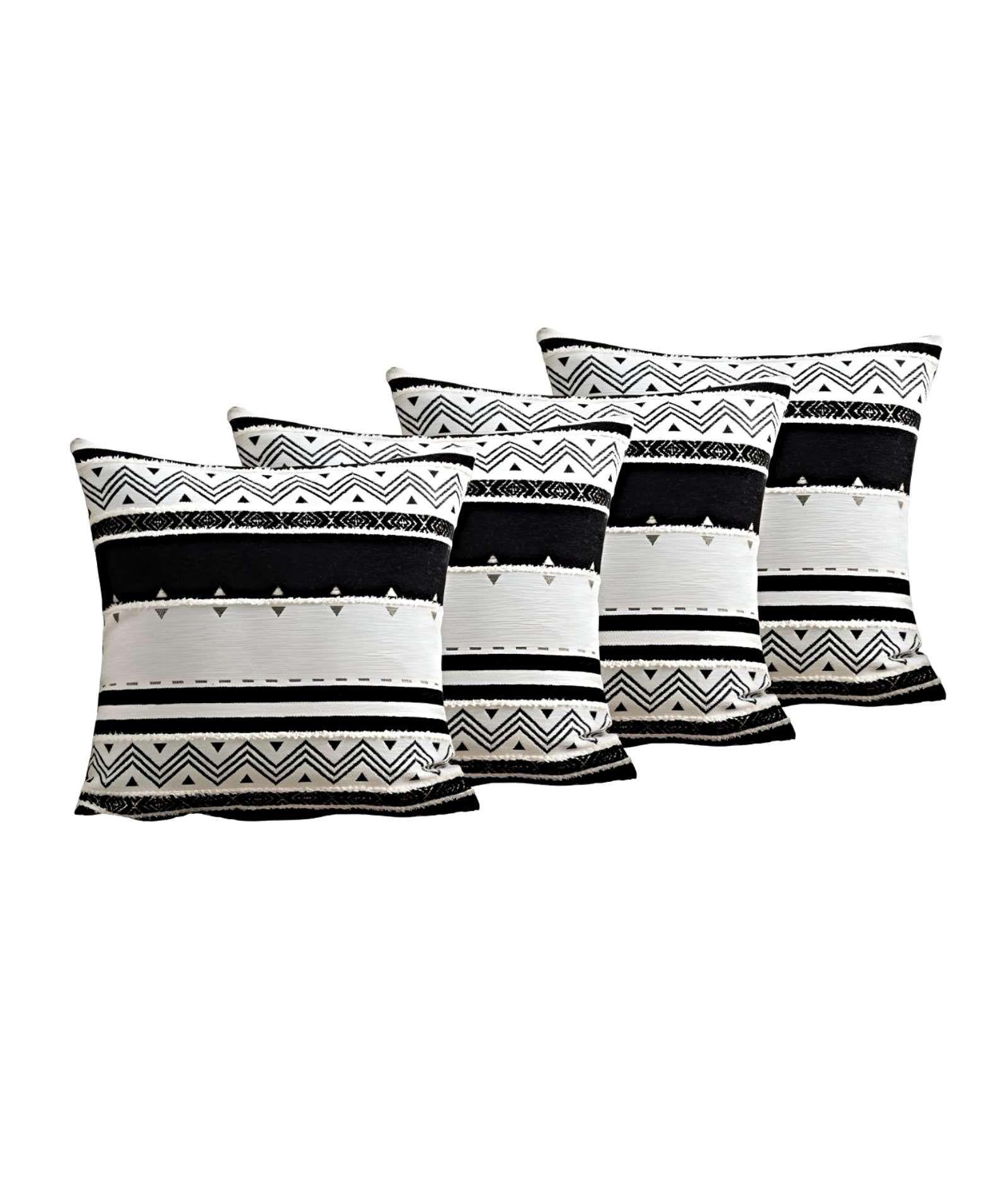 PACK DE 4 FUNDAS DE COJINES CON DISEÑO DE CHENILLE MANDALA C4-1