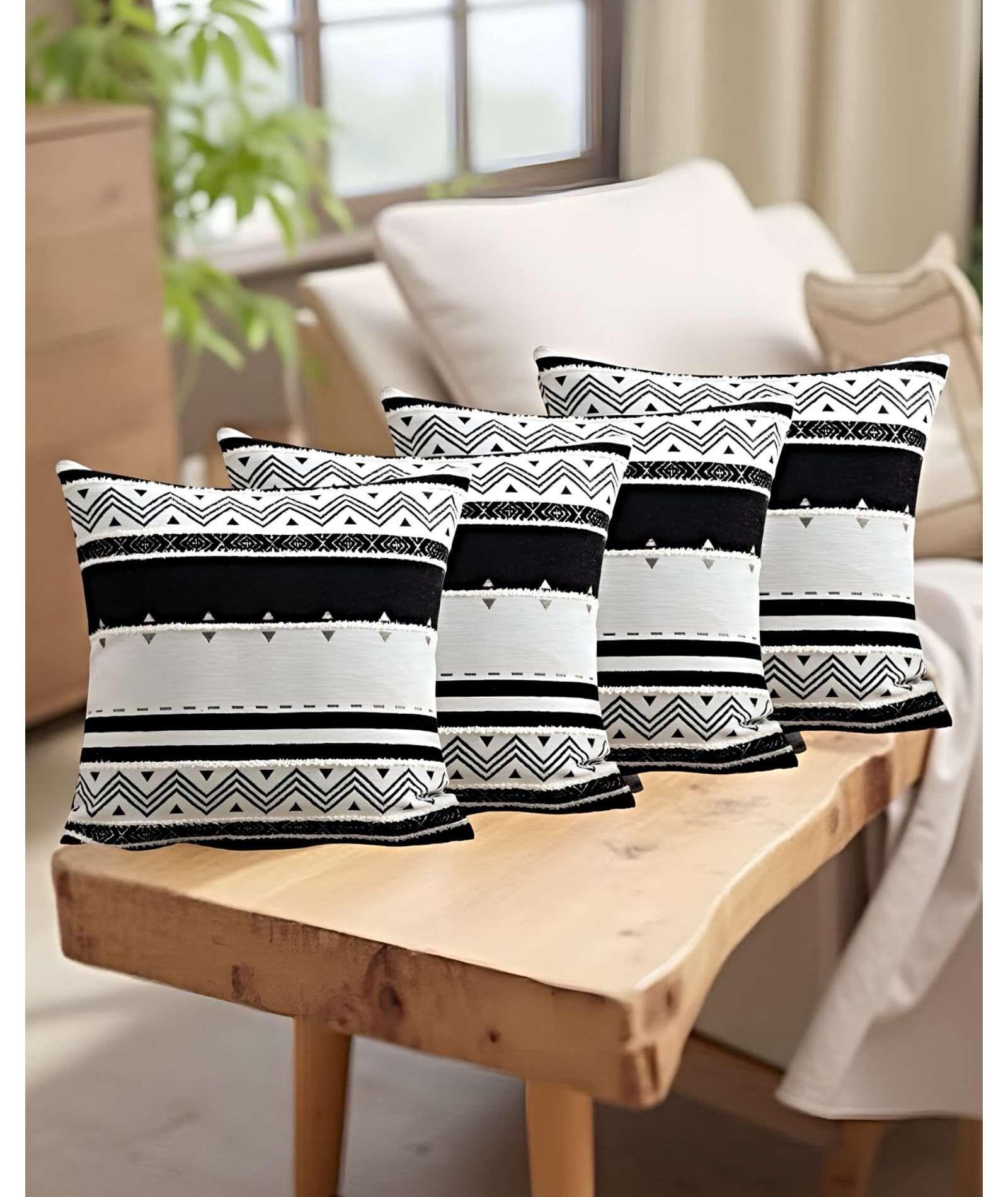 PACK DE 4 FUNDAS DE COJINES CON DISEÑO DE CHENILLE MANDALA C4-2
