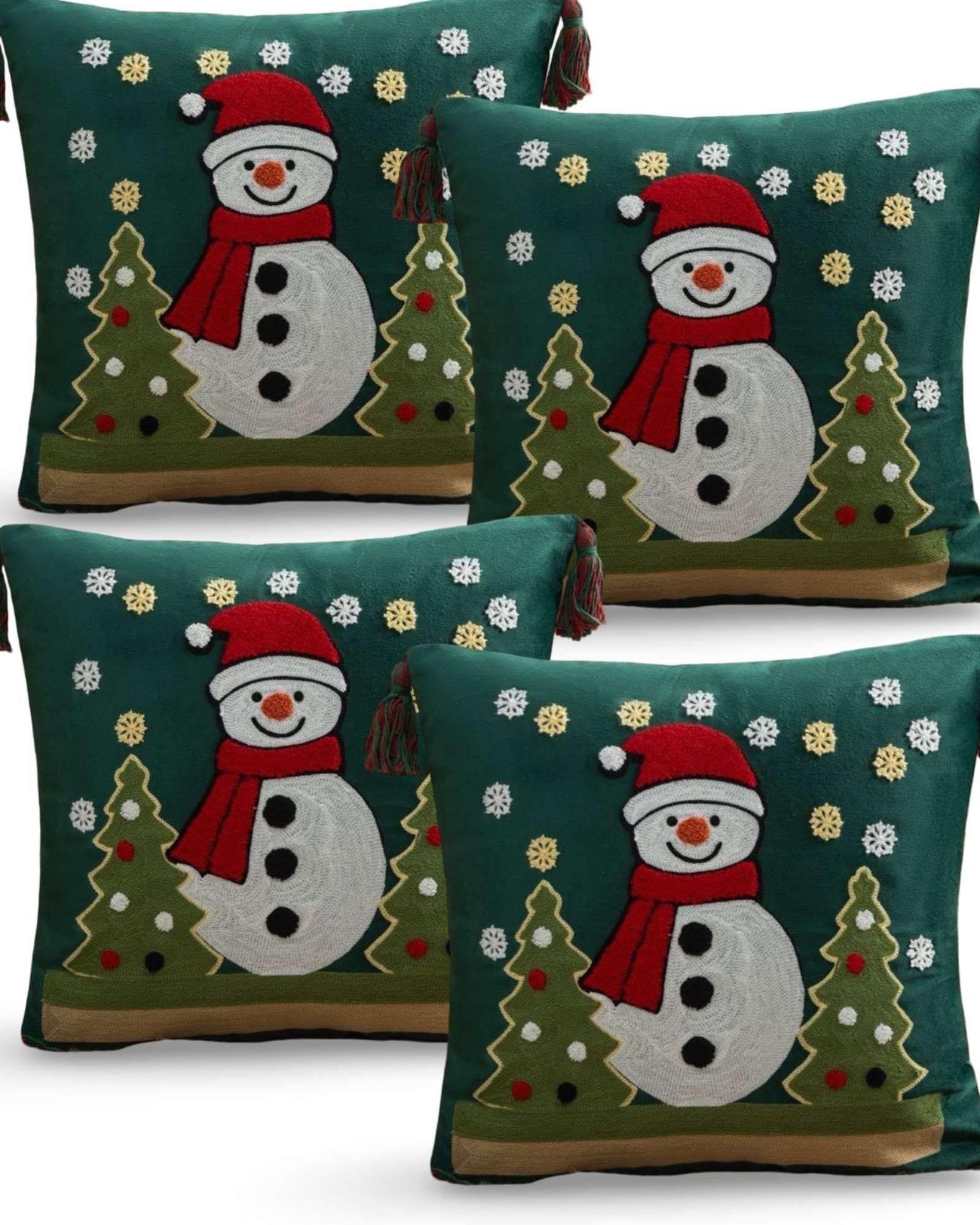 PACK DE 4 FUNDAS DE COJIN PARA NAVIDAD A8-0